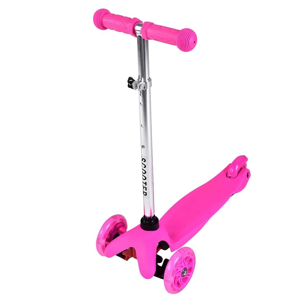 WALFRONT Height Adjustable Folding 3Wheel Scooter PU Wheels for