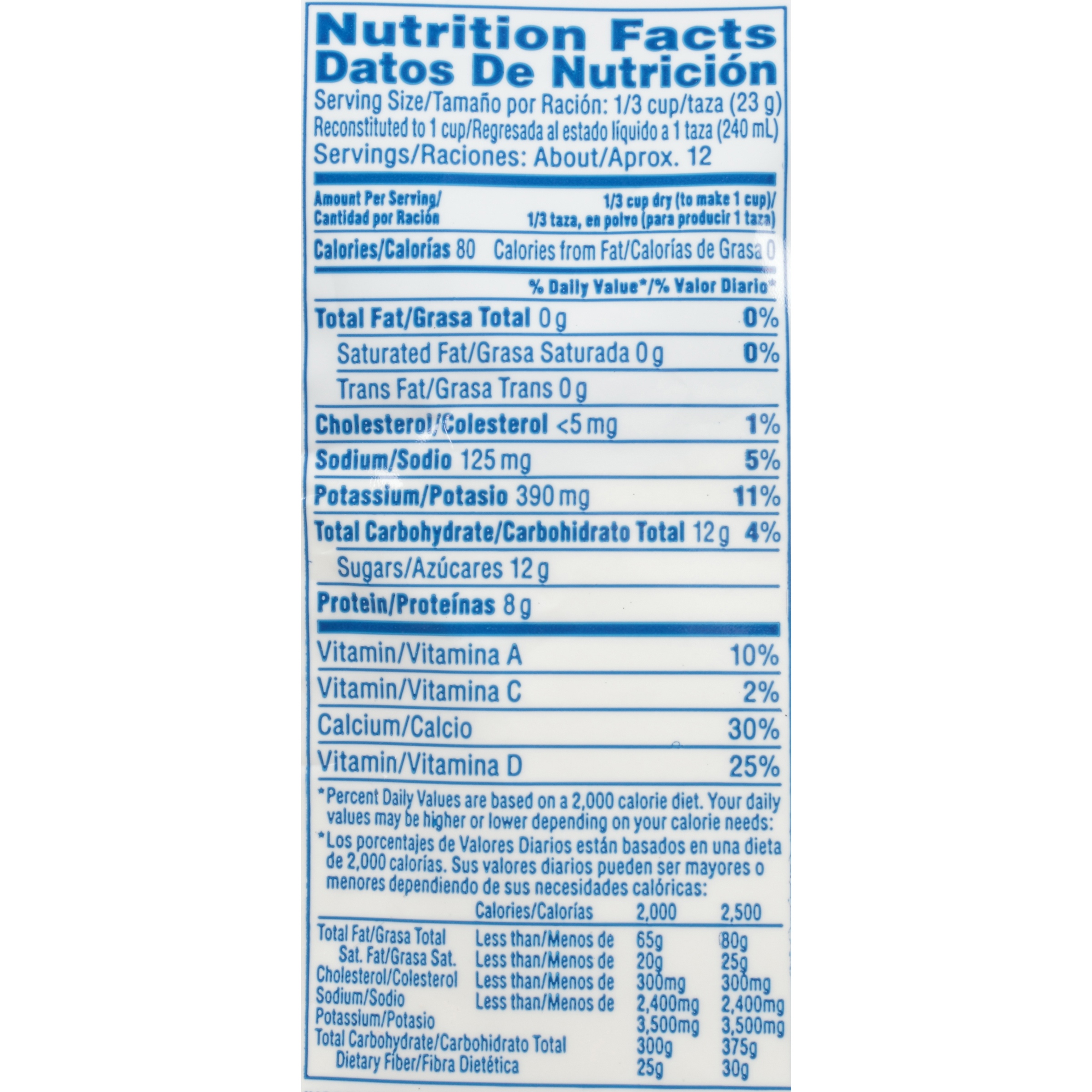 Carnation Nonfat Dry Milk Nutrition Facts Besto Blog
