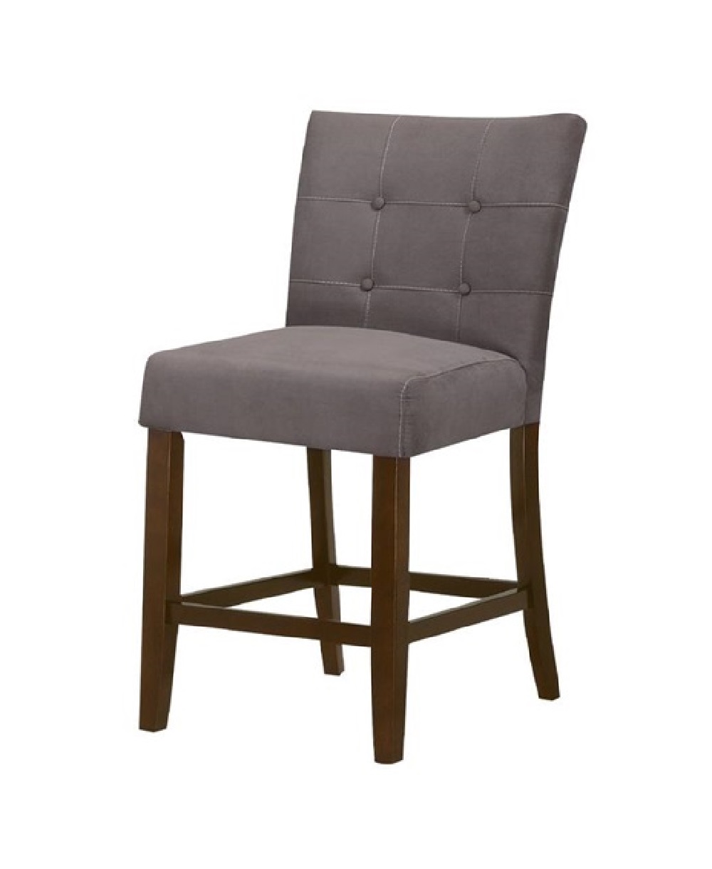 Gray Microfiber Counter Height Chair Set of 2 Gray Microfiber Counter Height Chair Set of 2