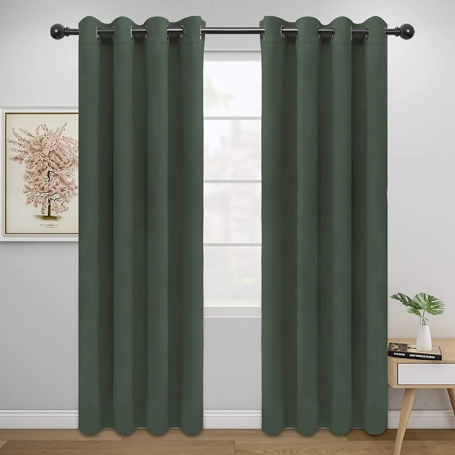 EasyGoing Thermal Insulated Blackout Curtains for Bedroom, Set of 2