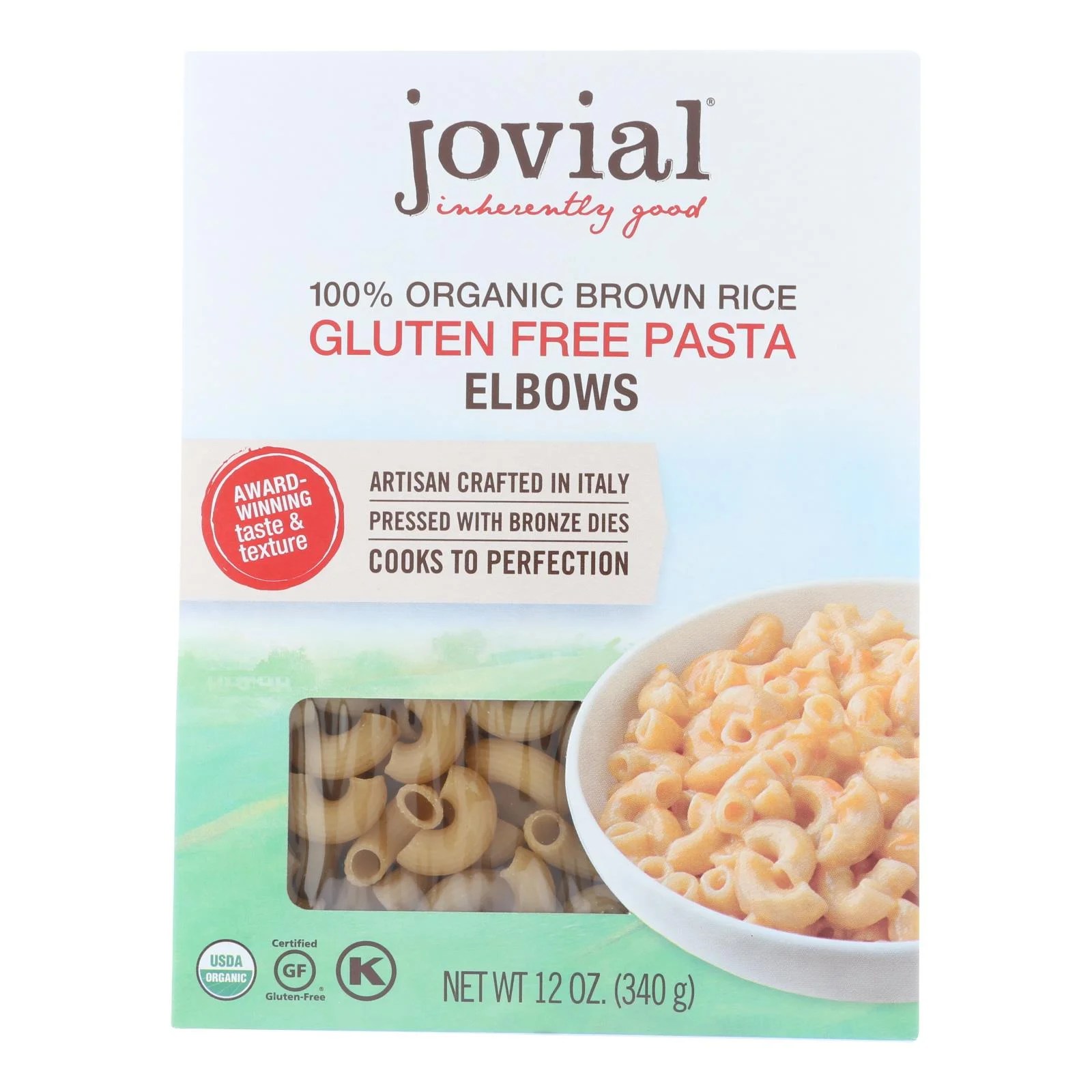Jovial Gluten Free Brown Rice Pasta Elbow Case of 12 12 oz