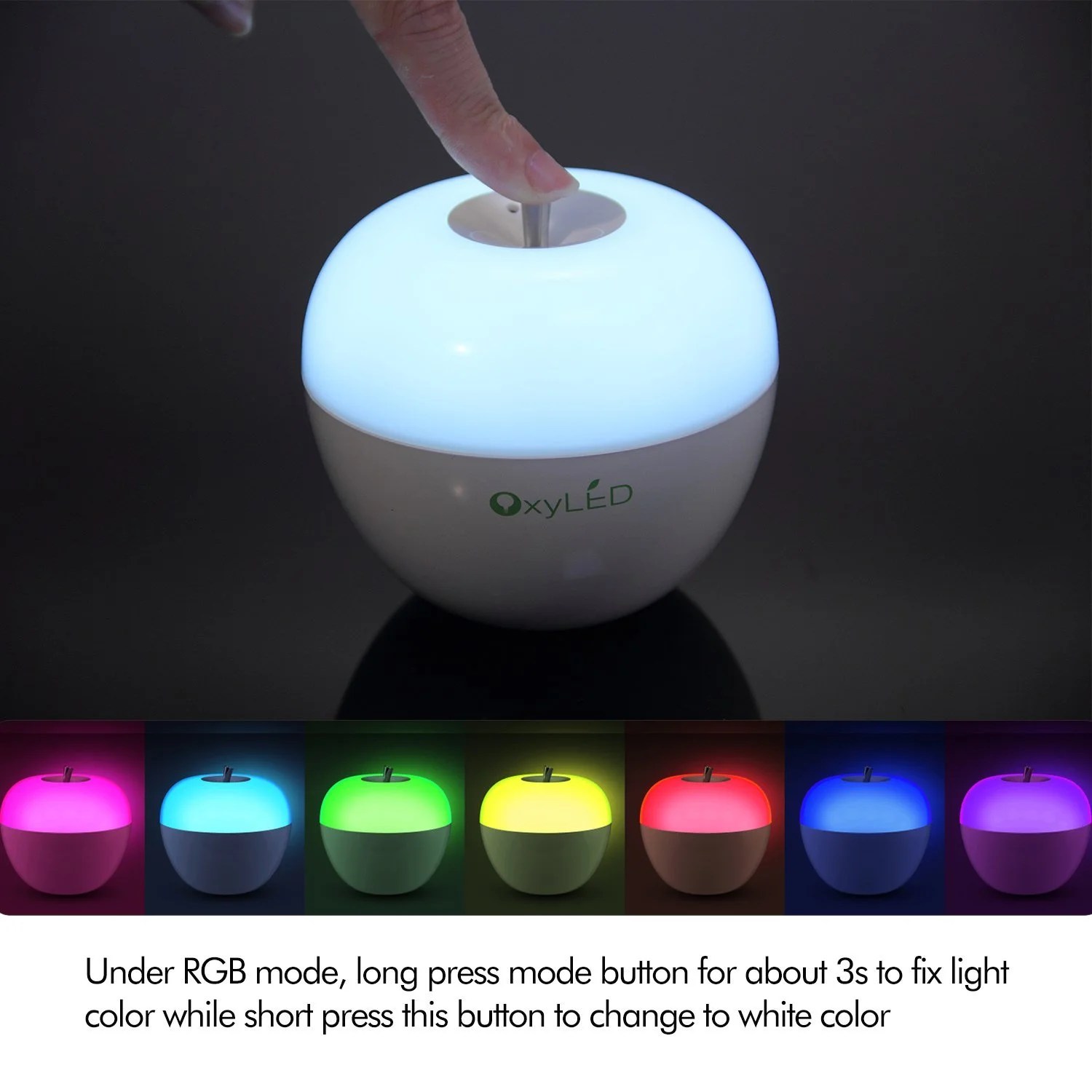 OxyLED LED Desk Night Light, Dimmable Office Lamp with USB Charging