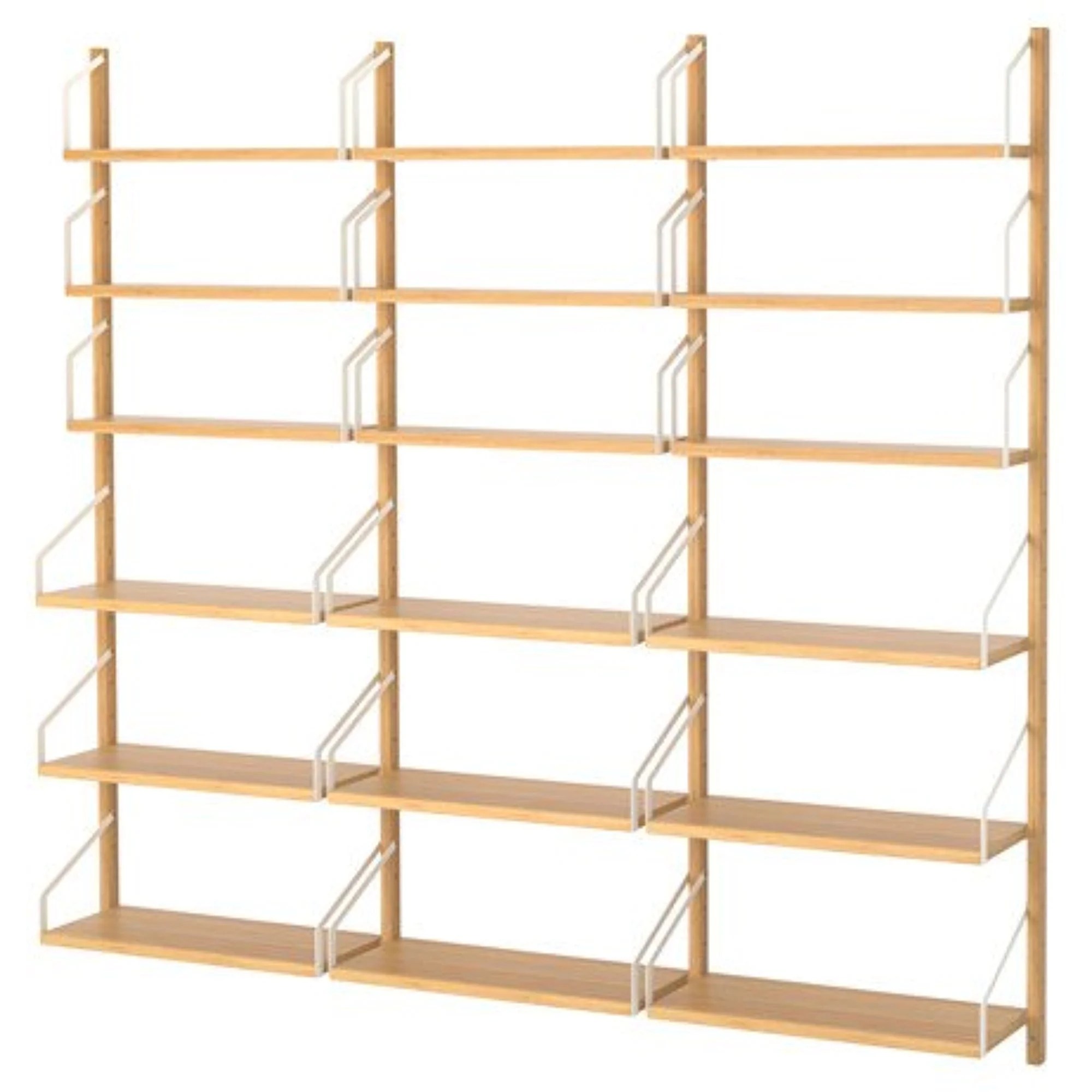 Ikea Wallmounted shelf combination, bamboo Size 76x9 7/8x69 1/4