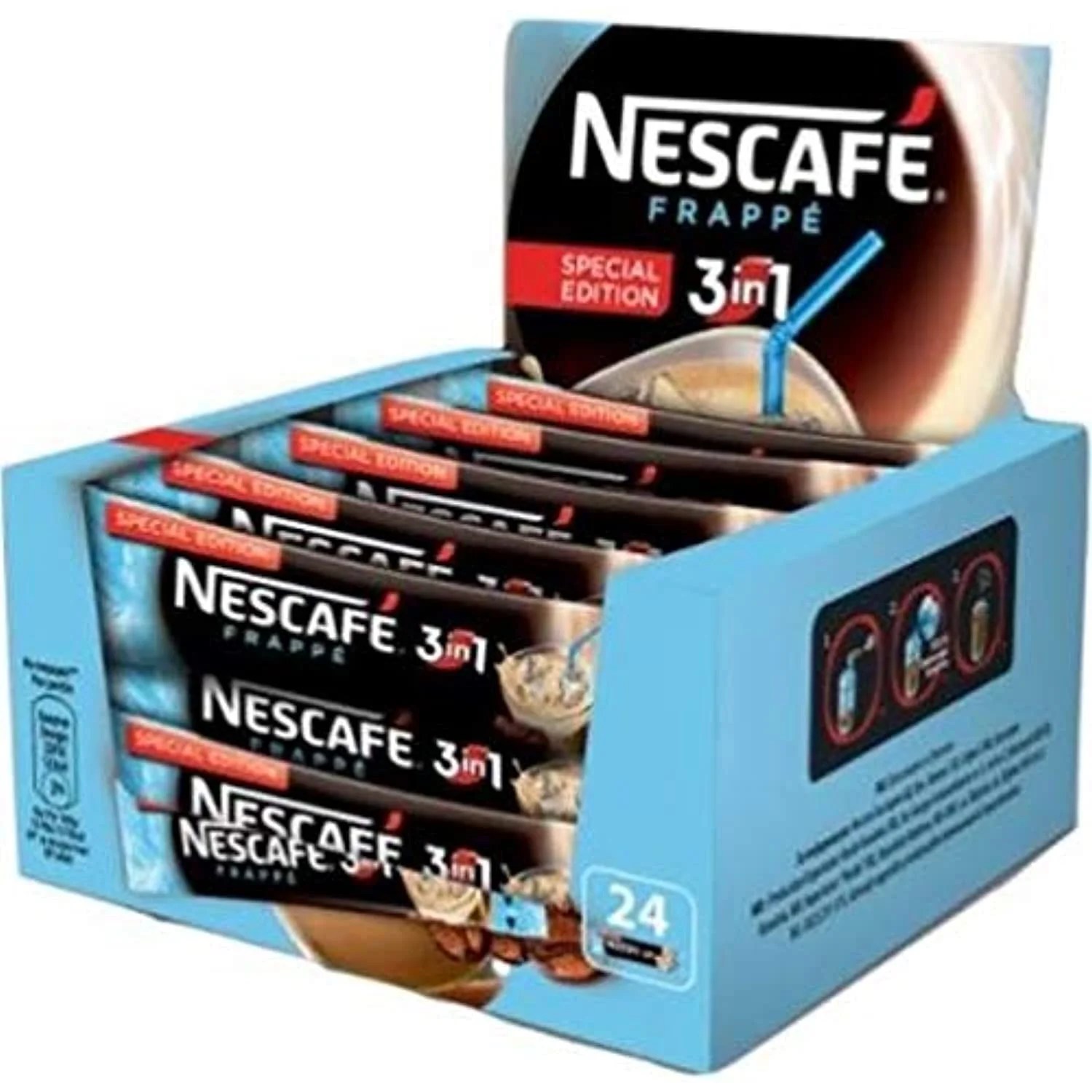 Nescafe 3 In 1 Frappe Instant Coffee Single Packets 28X16g