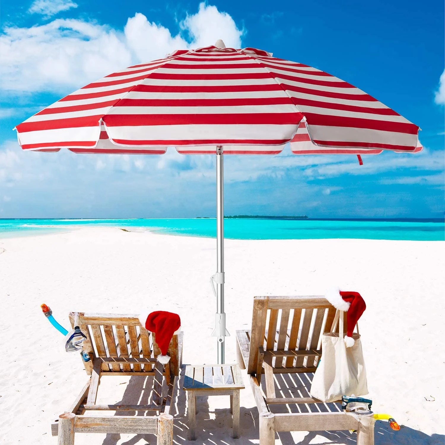 MEWAY 6.5ft Beach Umbrella with Sand Anchor & Tilt MEWAY 6.5ft Beach Umbrella with Sand Anchor & Tilt