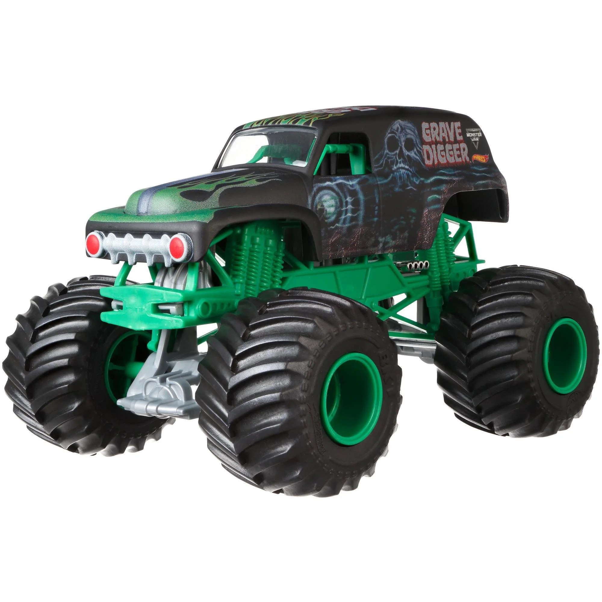 Hot Wheels Monster Jam 124 Scale Grave Digger Throwback Car Play