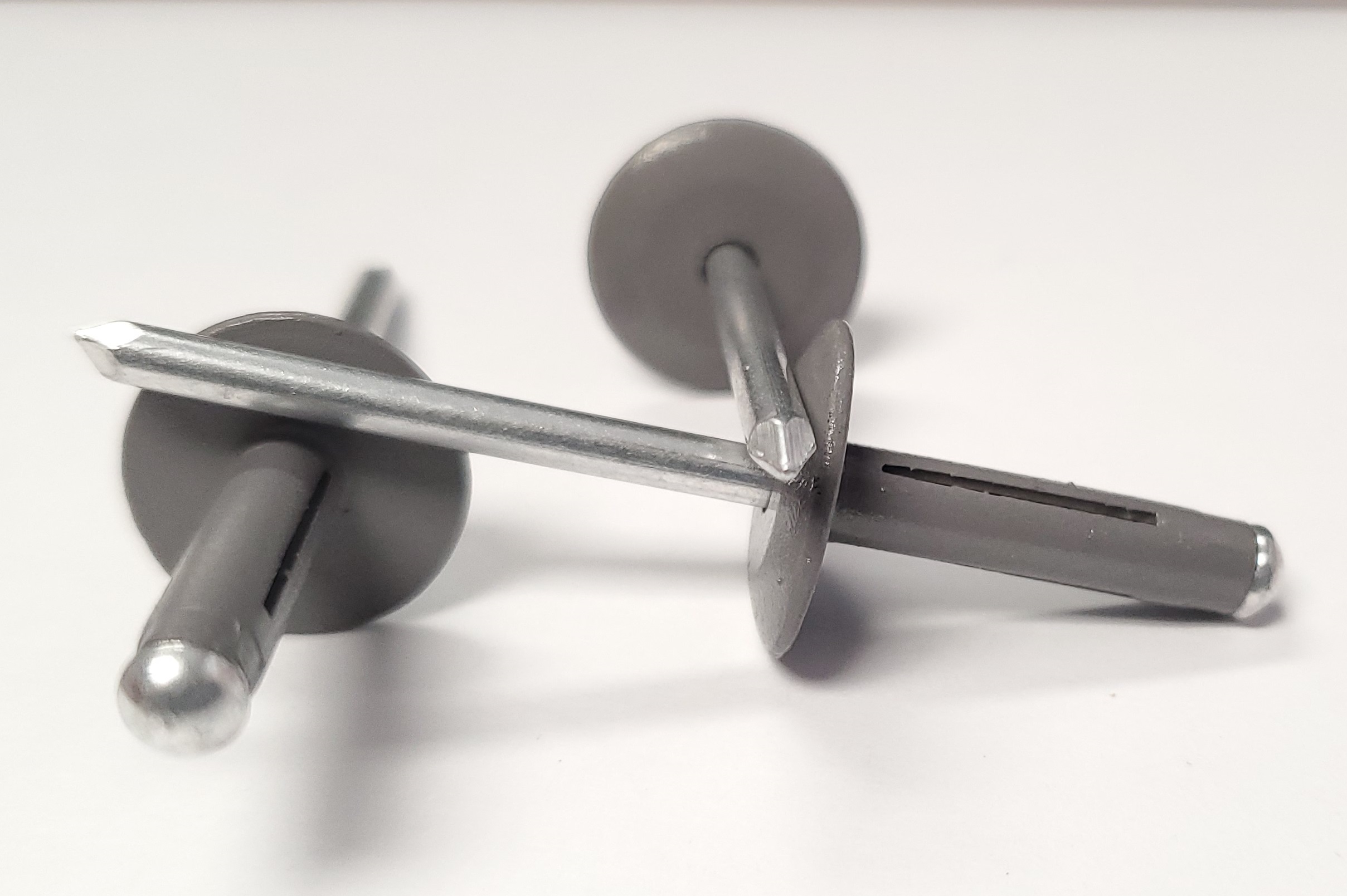 Grey Exploding Pop Rivets 3/16" TriFold Large Head Aluminum Mandrel