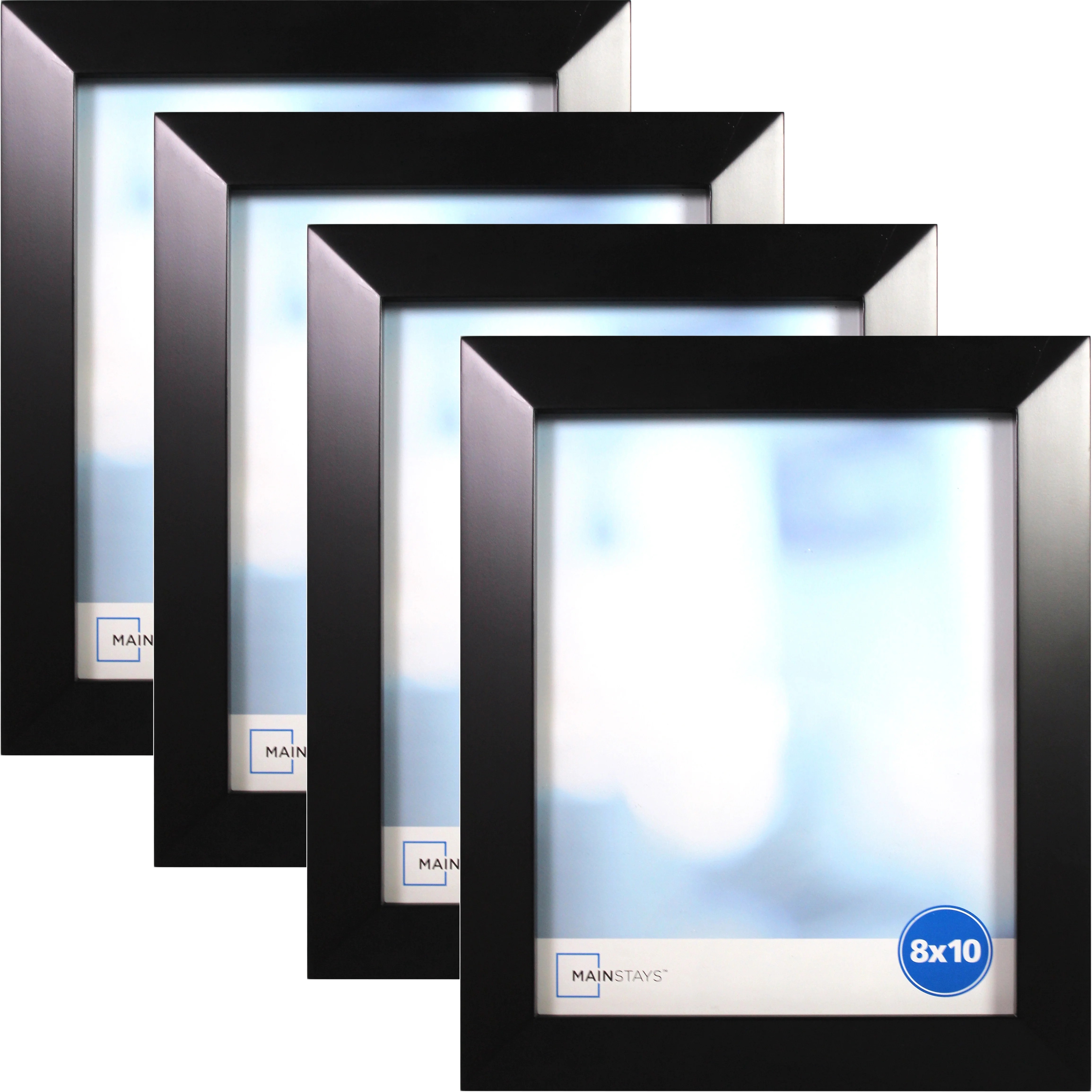 Mainstays Bevel Wide Black 8" x 10" Picture Frame, Set of 4 Walmart