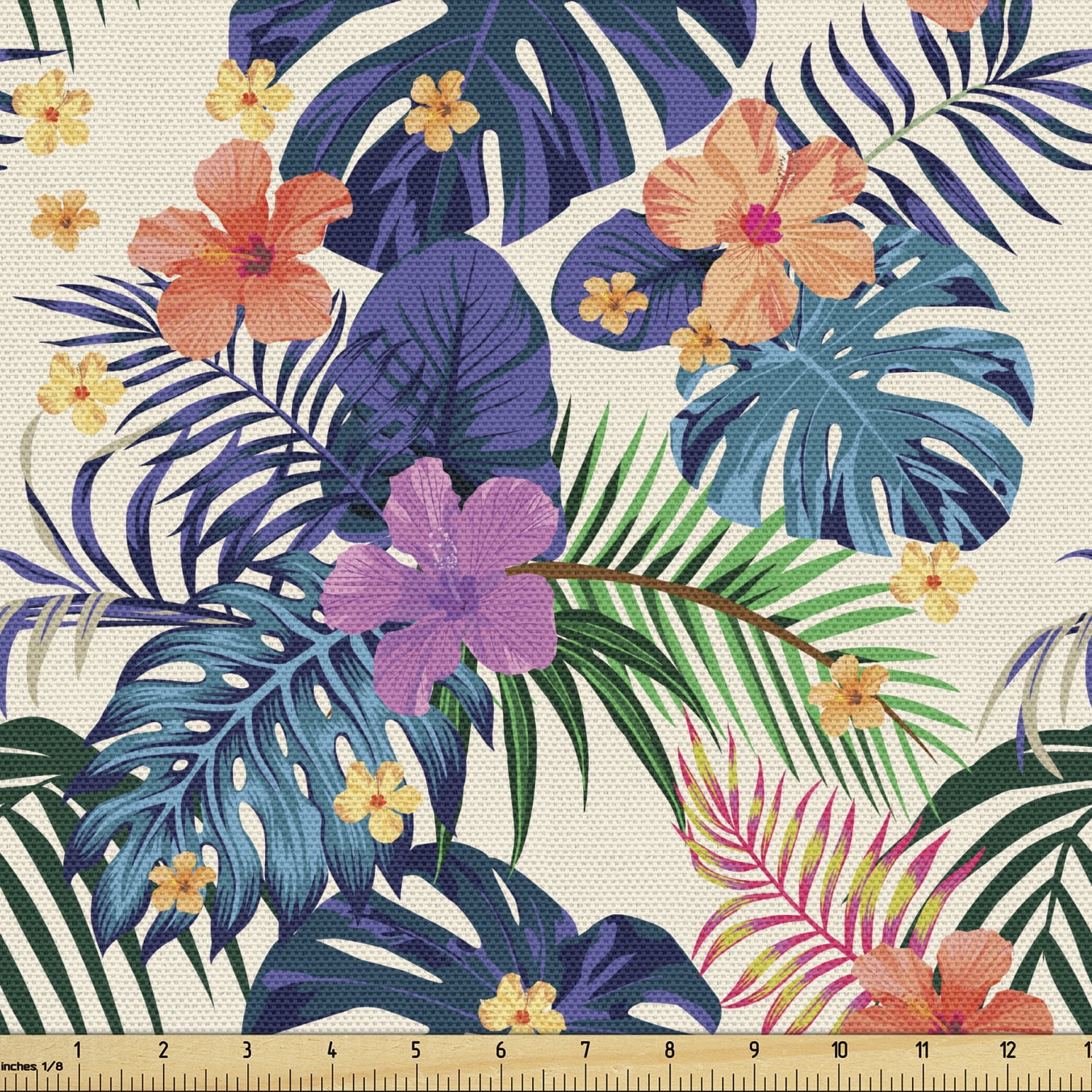 Tropical Floral Sofa Upholstery Fabric by the Yard Decorative Fabric