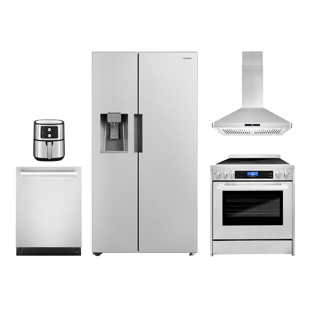 5 Piece Kitchen Package with 30" Freestanding Electric Range 30" Island