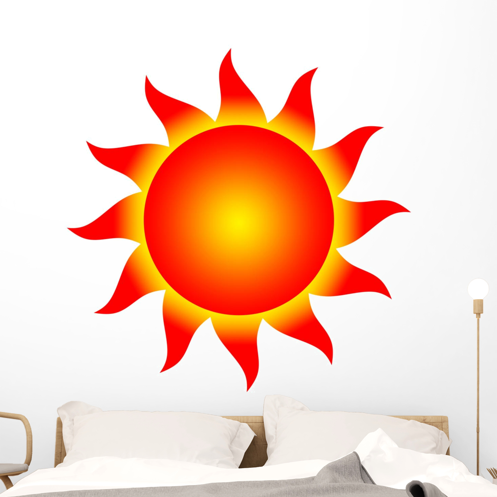 Sun Wall Decal Sticker by Wallmonkeys Vinyl Peel and Stick Graphic (48