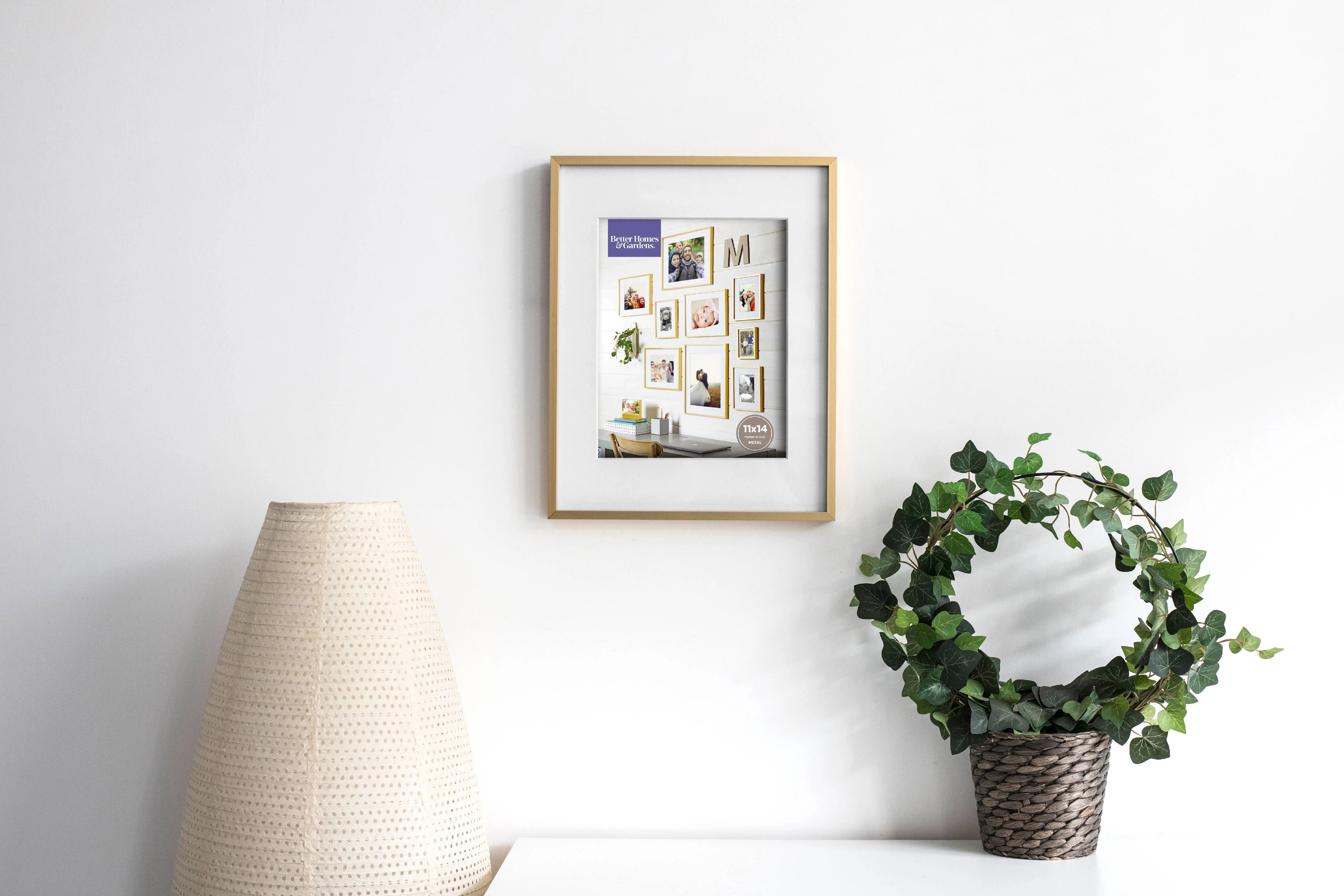 Better Homes & Gardens 11x14 Matted to 8x10 Gold Frame
