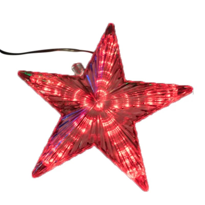 LED Light Up Christmas Tree Topper Star Xmas Tree Ornaments Party Home Decorations