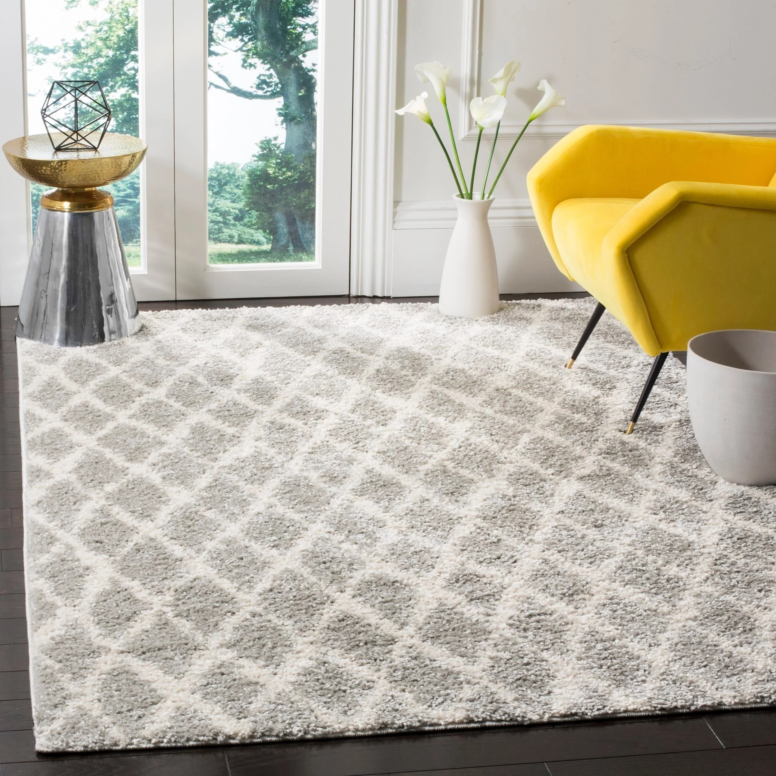 Safavieh Berber Tanner Geometric Diamonds Shag Area Rug or Runner