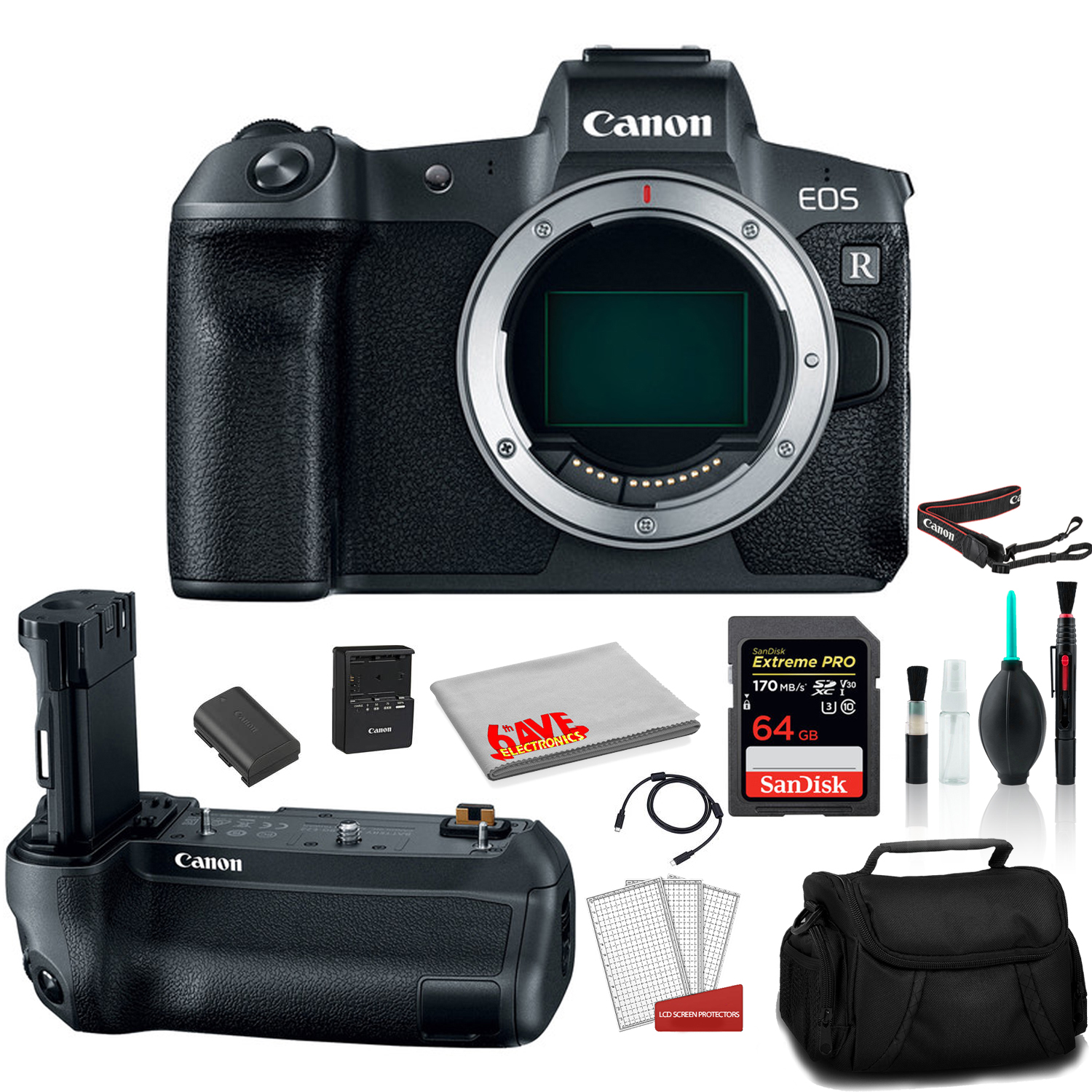 Canon EOS R Mirrorless Digital Camera (Body Only) Bundle with Canon