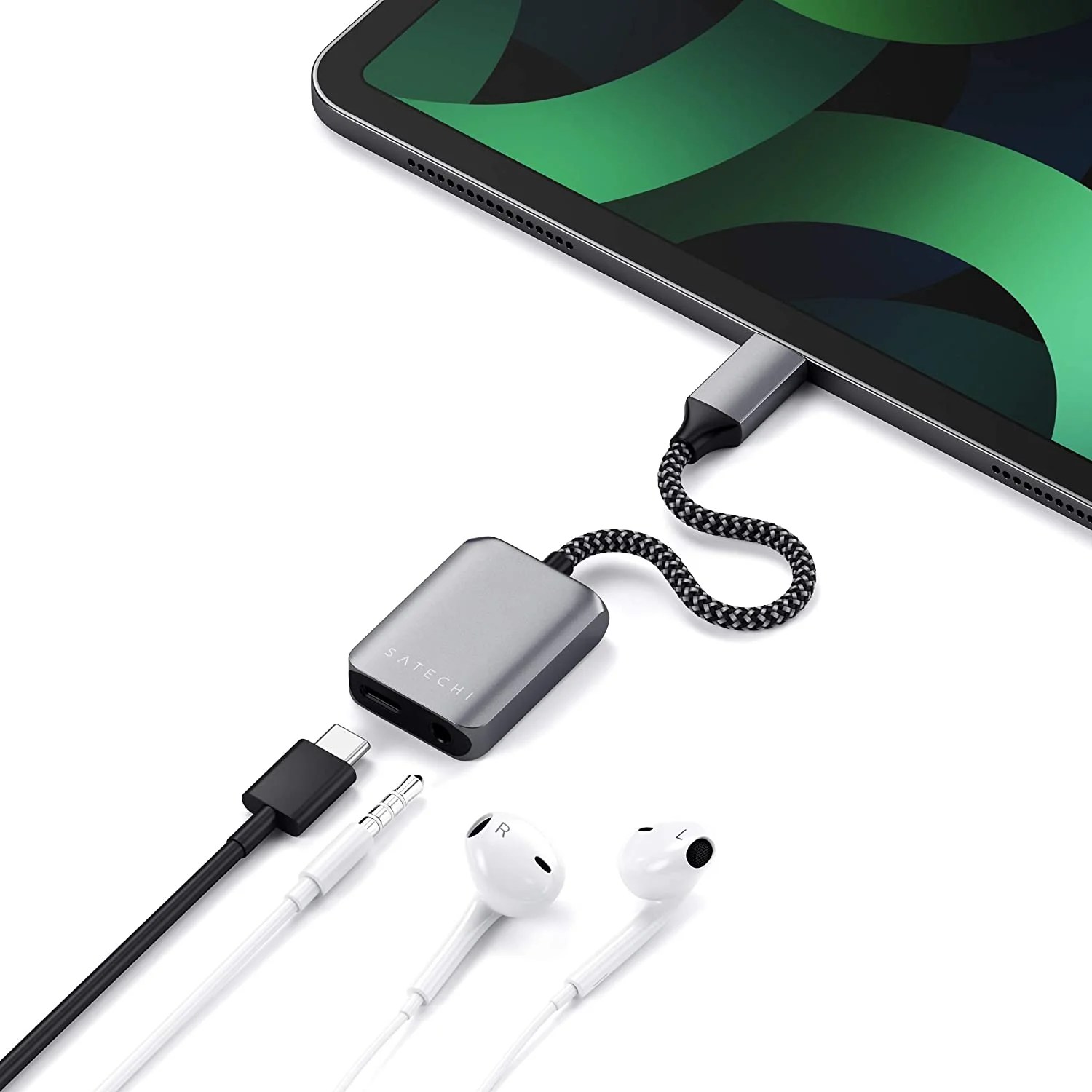 Satechi USBC PD Audio Adapter 3.5mm Headphone Jack Port & PD 3.0