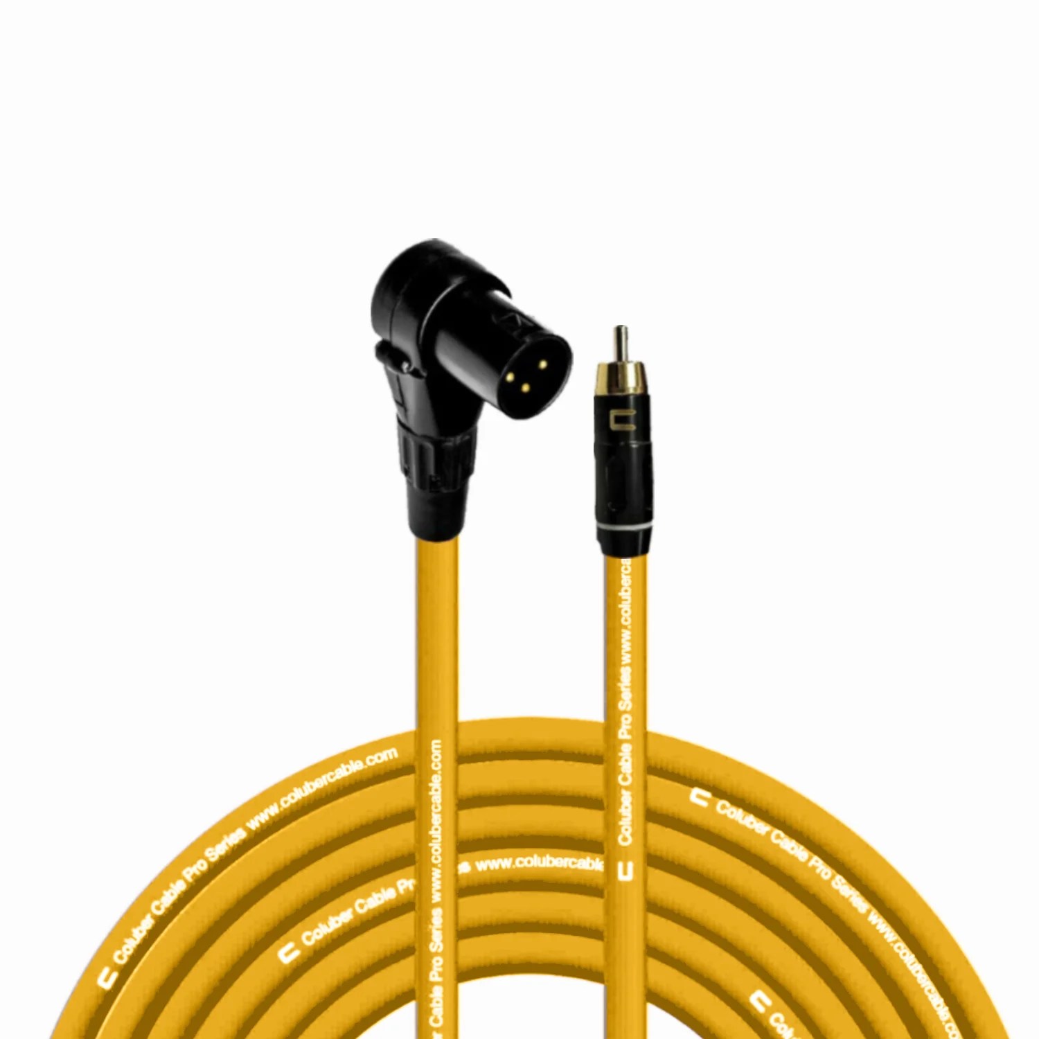 Coluber Cable Balanced Right Angle XLR Male to RCA Male Pro 3Pin