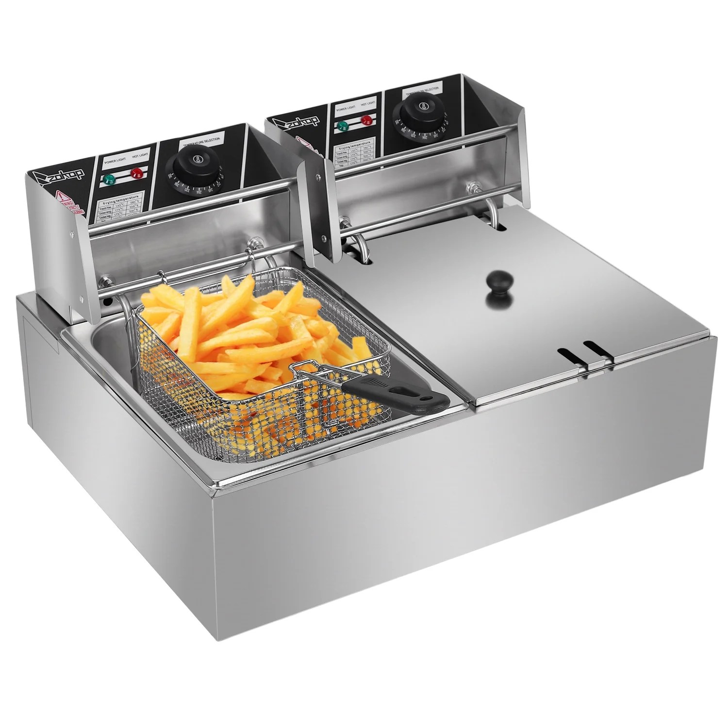 enyopro Electric Stainless Steel Deep Fryer, Commercial Countertop