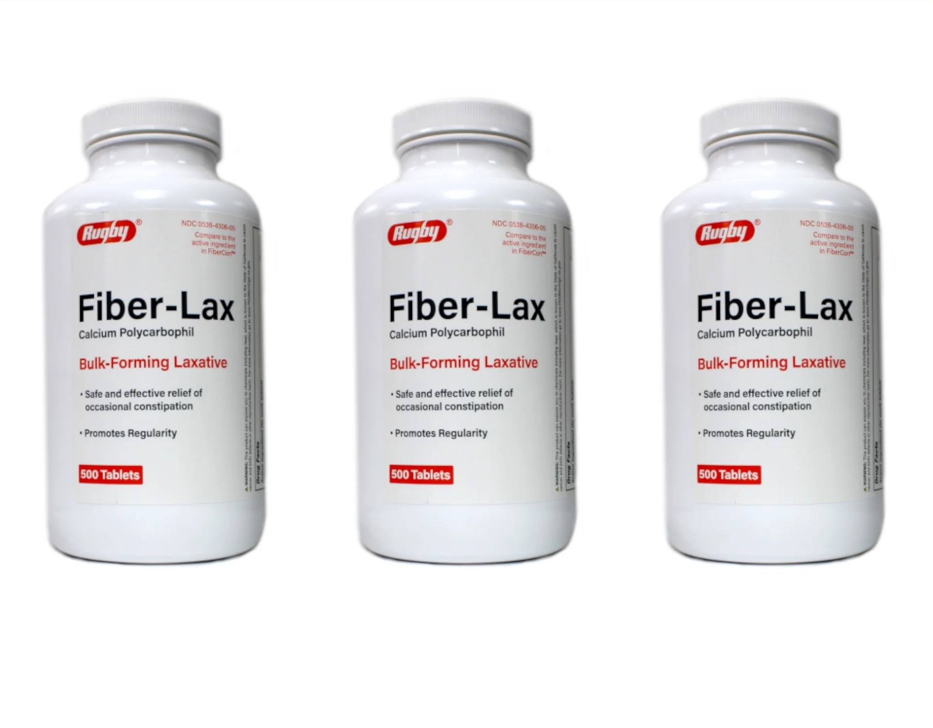 3 pack RUGBY FIBERLAX POLYCARBO 500MG TAB CALCIUM POLYCARBOPHIL625MG