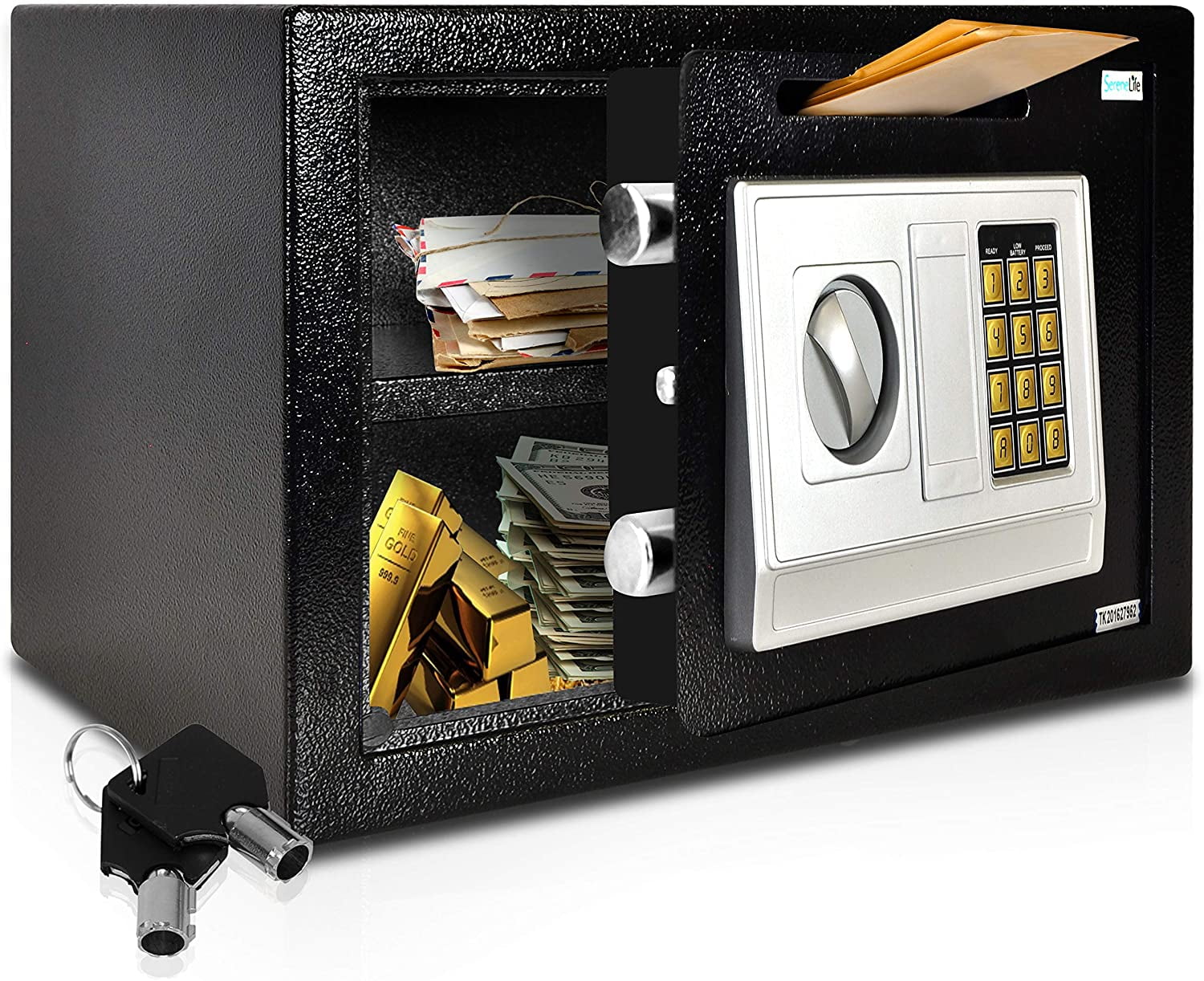SereneLife Drop Box Safe Box Safes & Lock Boxes Front Loading Safe