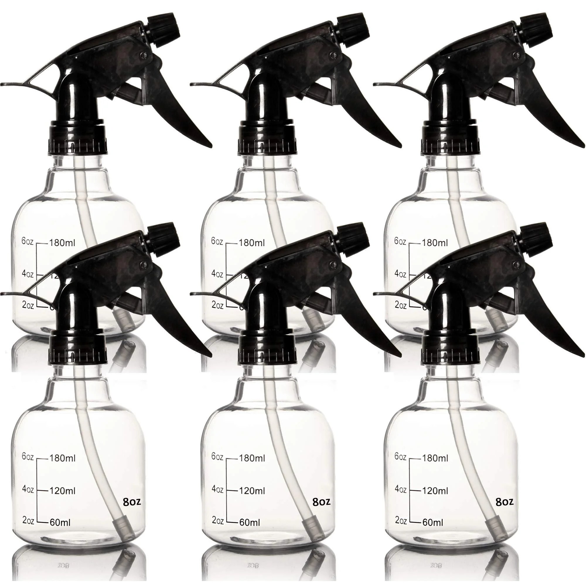 Youngever 6 Pack Empty Plastic Spray Bottles, Spray Bottles for Hair