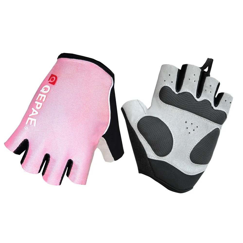 QEPAE Biking Gloves Gel Pad Fingerless Half Finger Gloves for Safe