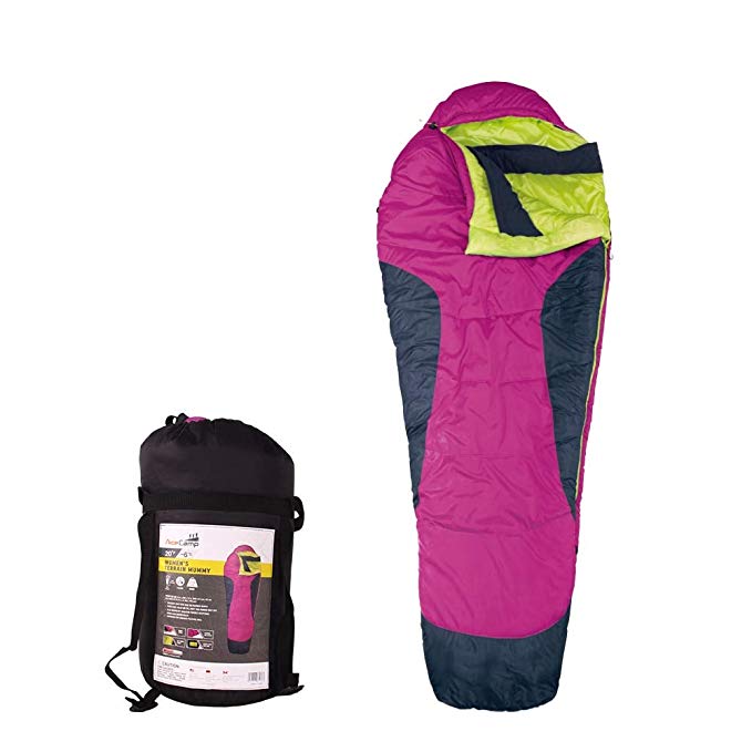 AceCamp Terrain Mummy Sleeping Bag, Warm &amp, Cold Weather Winter Sleeping