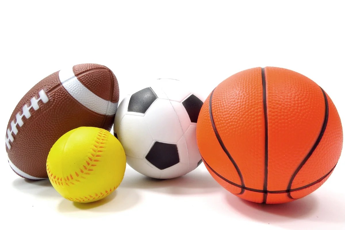 Bisontec Set Of 4 Sports Balls For Kids (Soccer Ball, Basketball
