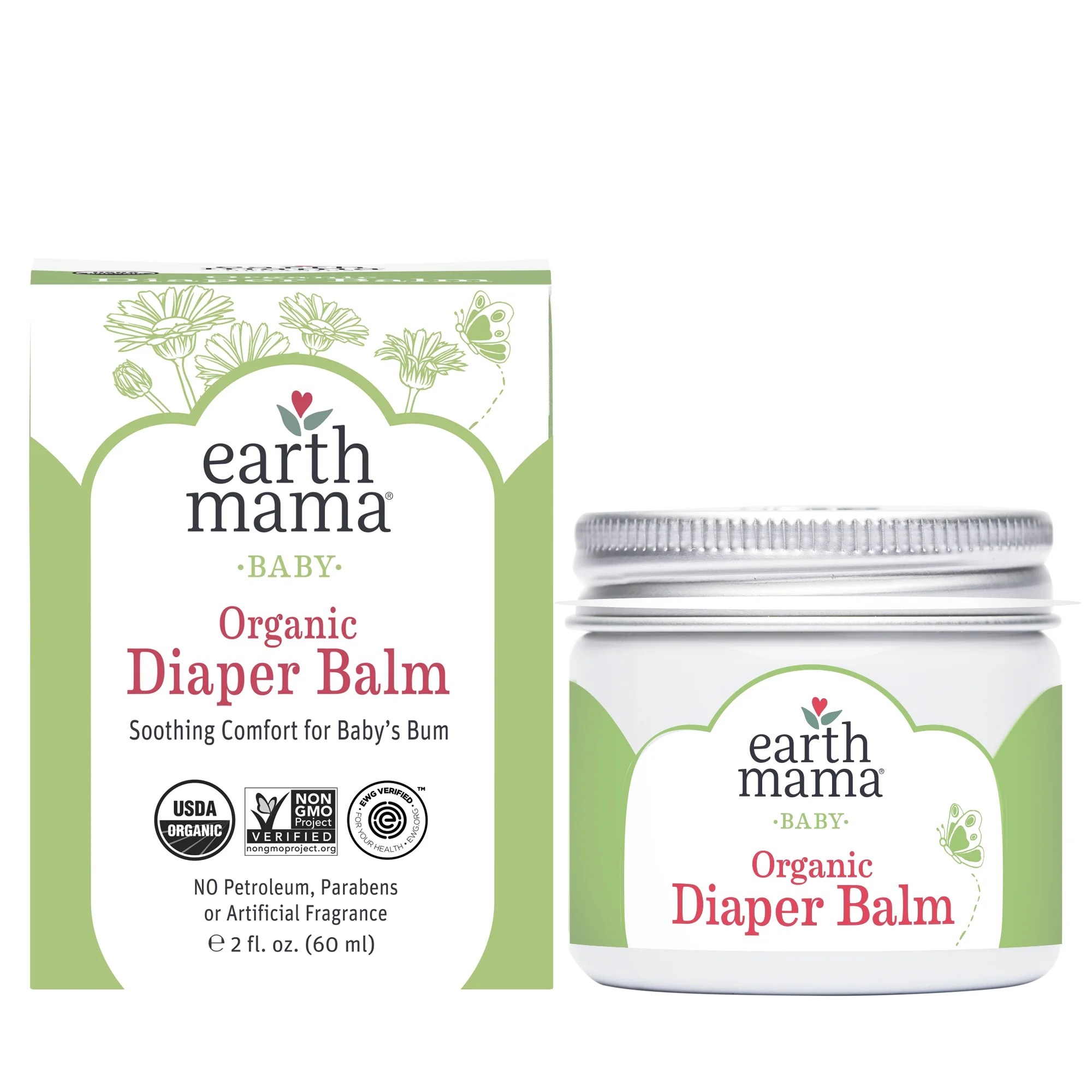 Earth Mama Baby Organic Diaper Balm, 2 fl oz