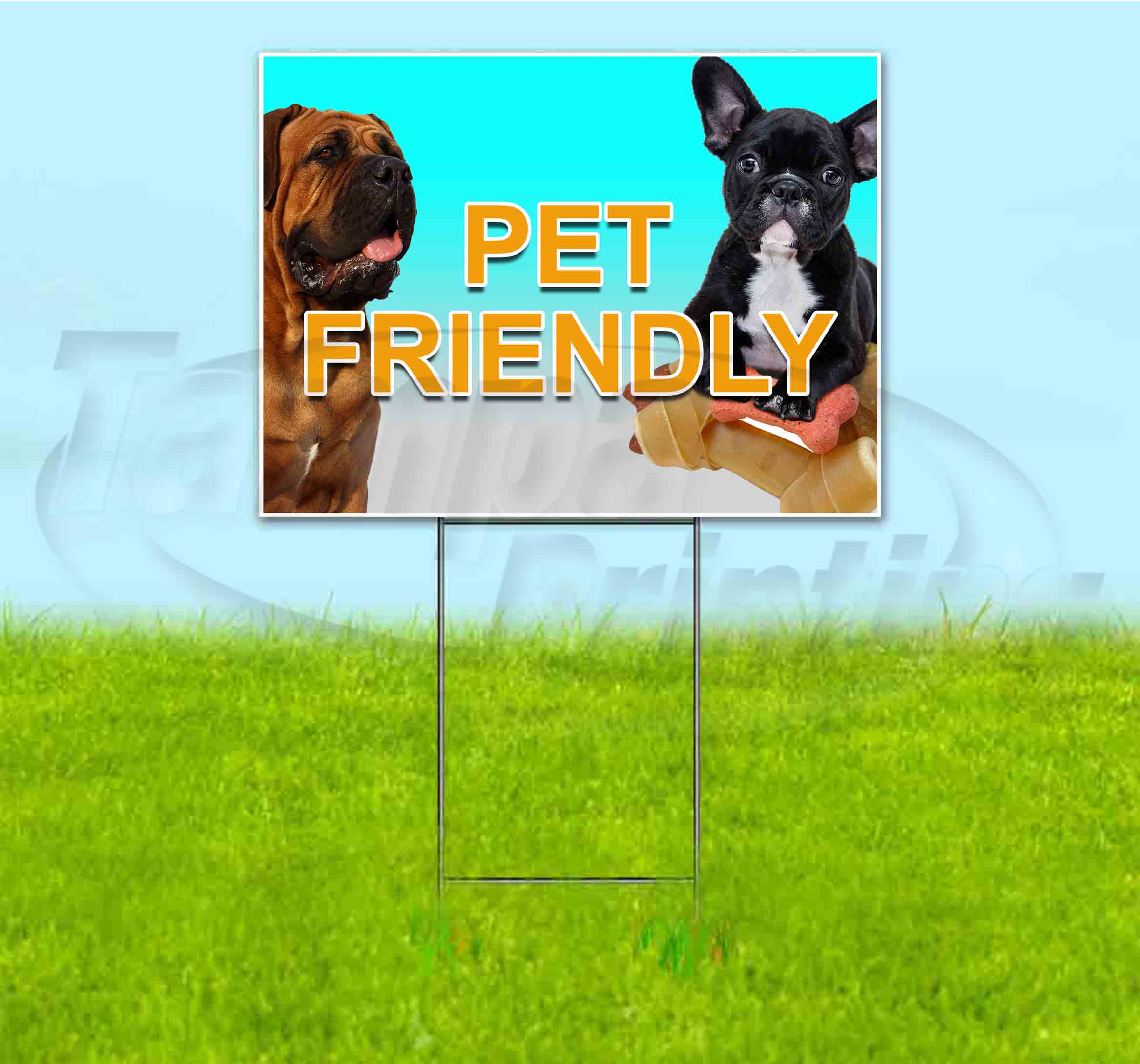 PET FRIENDLY (18" x 24") Yard Sign, Quantity Discounts, MultiPacks
