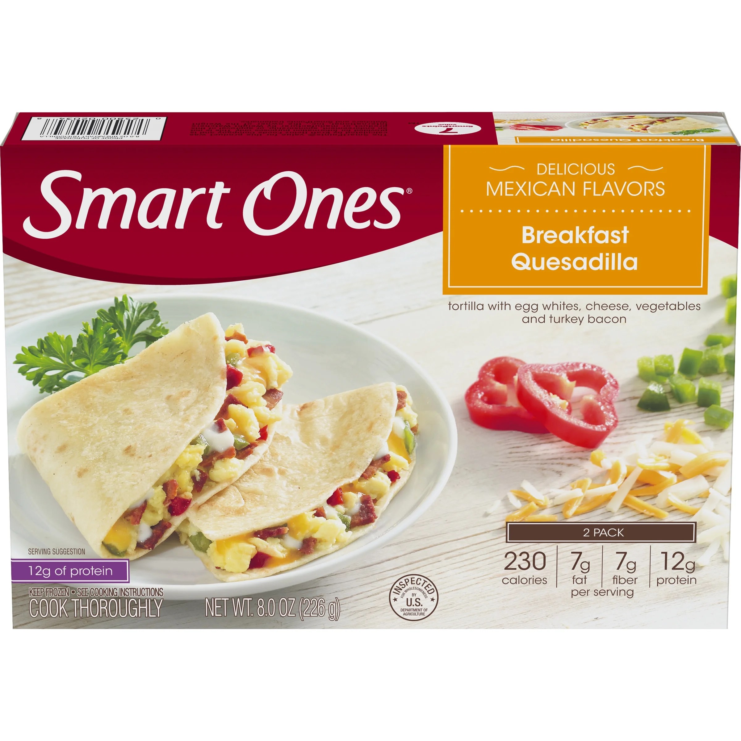Smart Ones Breakfast Quesadilla with Egg Whites, Cheese, Vegetables