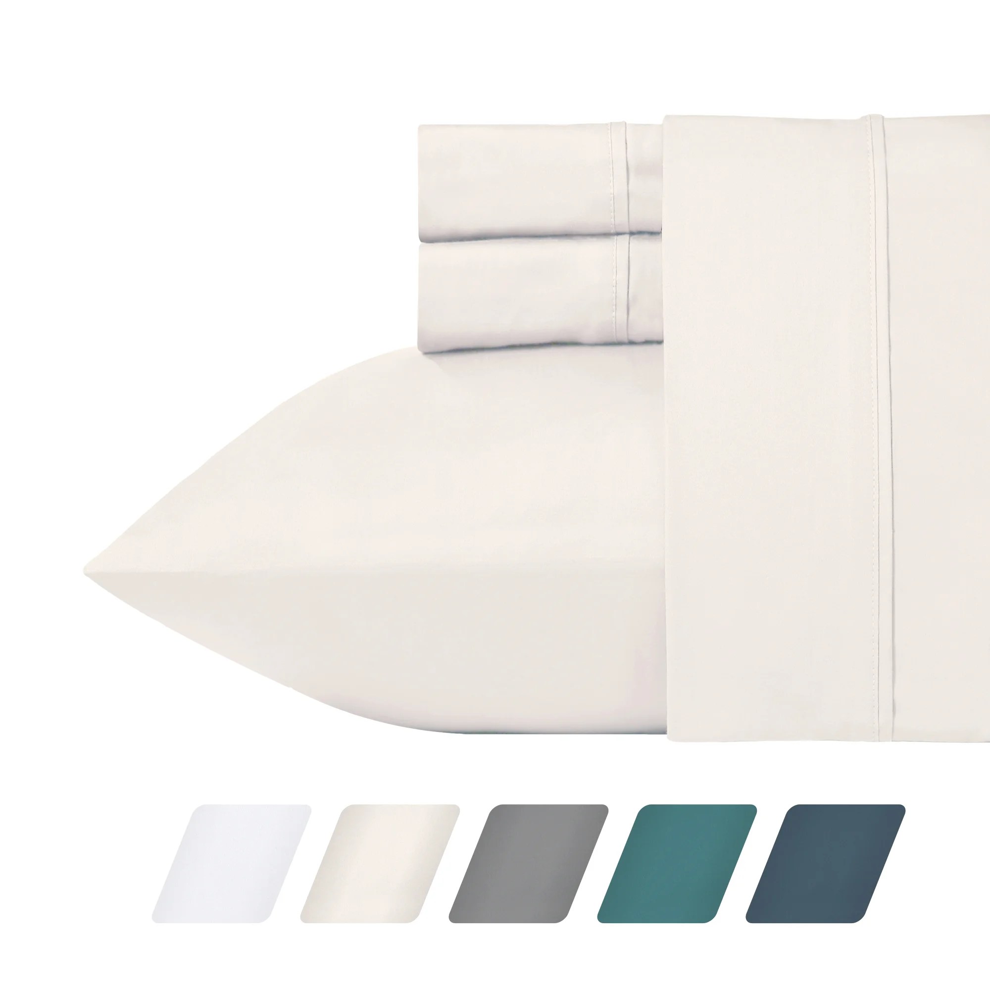 California Design Den 300 Thread Count Percale Sheet Set Cotton Antique
