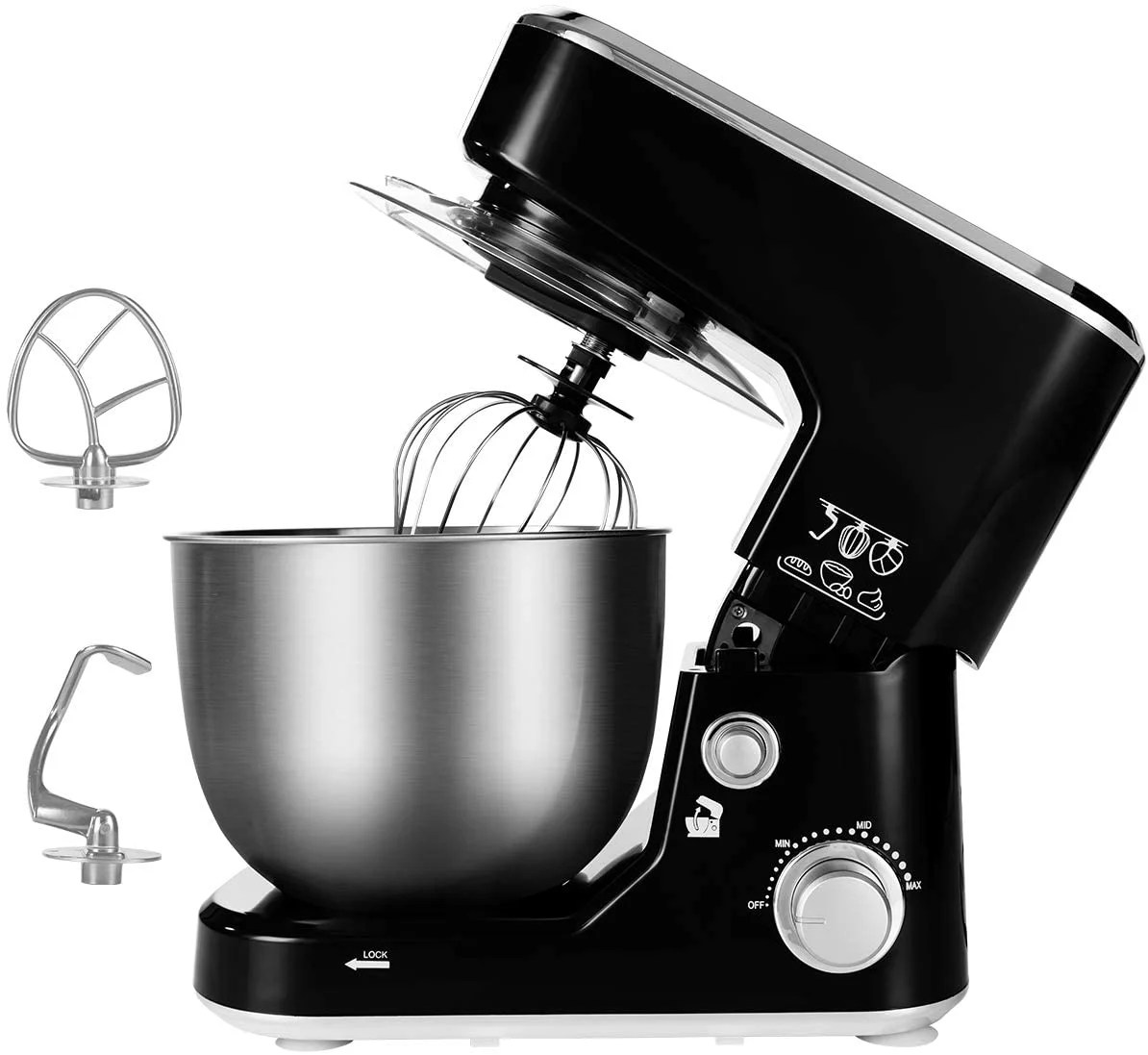 Stand Mixer, Cusimax 5Quart 800W Dough Mixer, TiltHead Electric Mixer