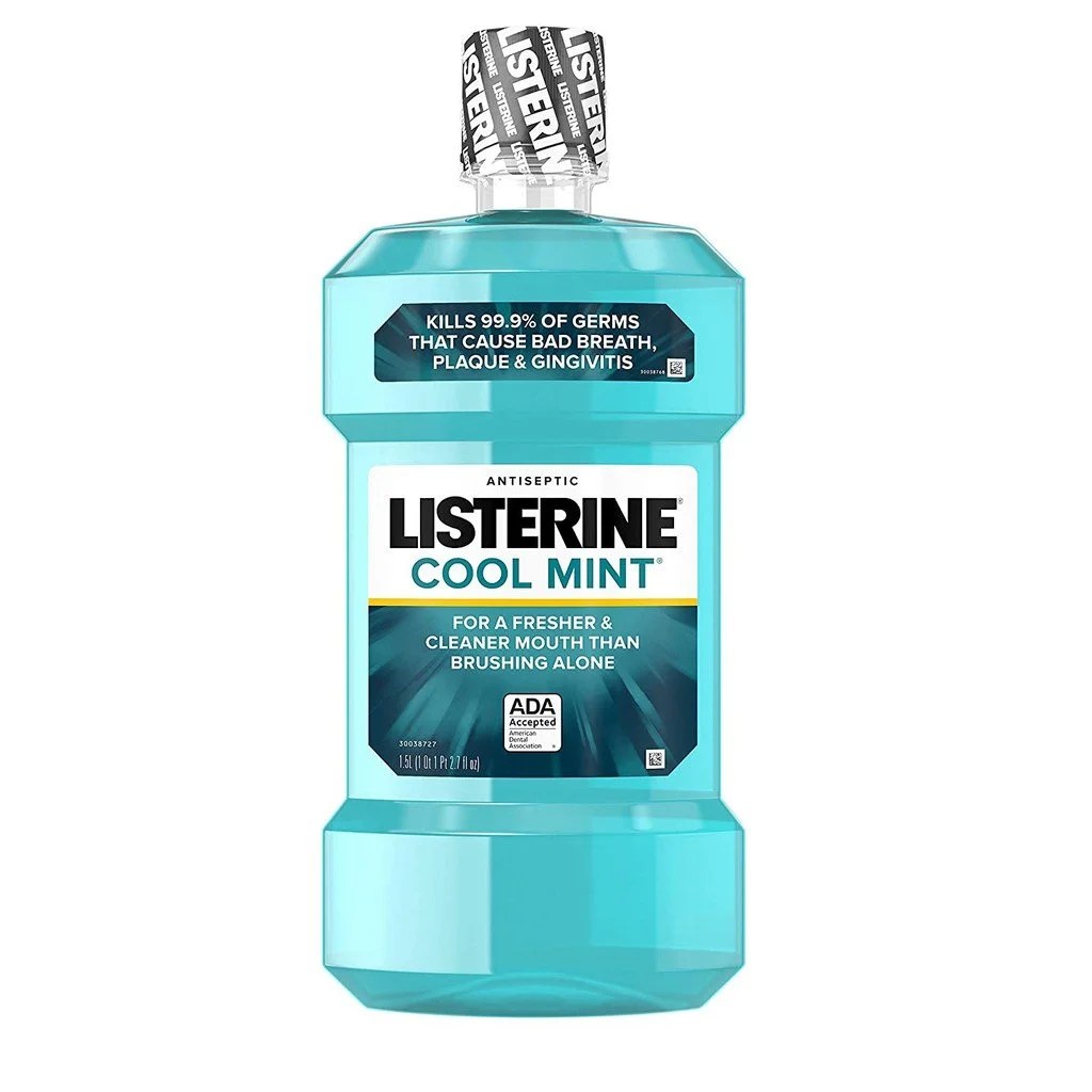 Buy Listerine Cool Mint Antiseptic Mouthwash for Bad Breath, Plaque and