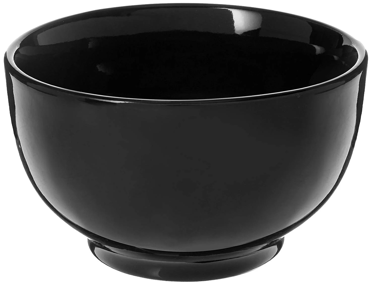 Home Basics CD01931 Ceramic Cereal Bowl, 5.5", Black