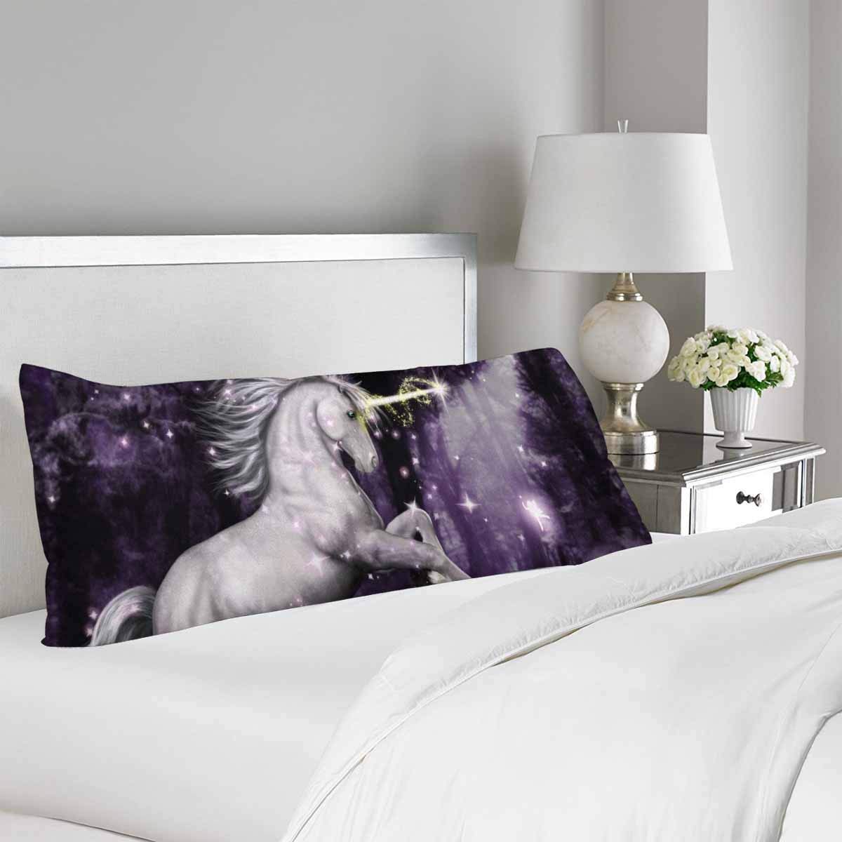 GCKG Magic Dancing Unicorn Body Pillow Covers Pillowcase 20x60 inches