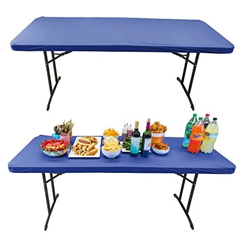 Houseables Elastic Table Cover, Stay Put, Plastic Covering, 50 Pack