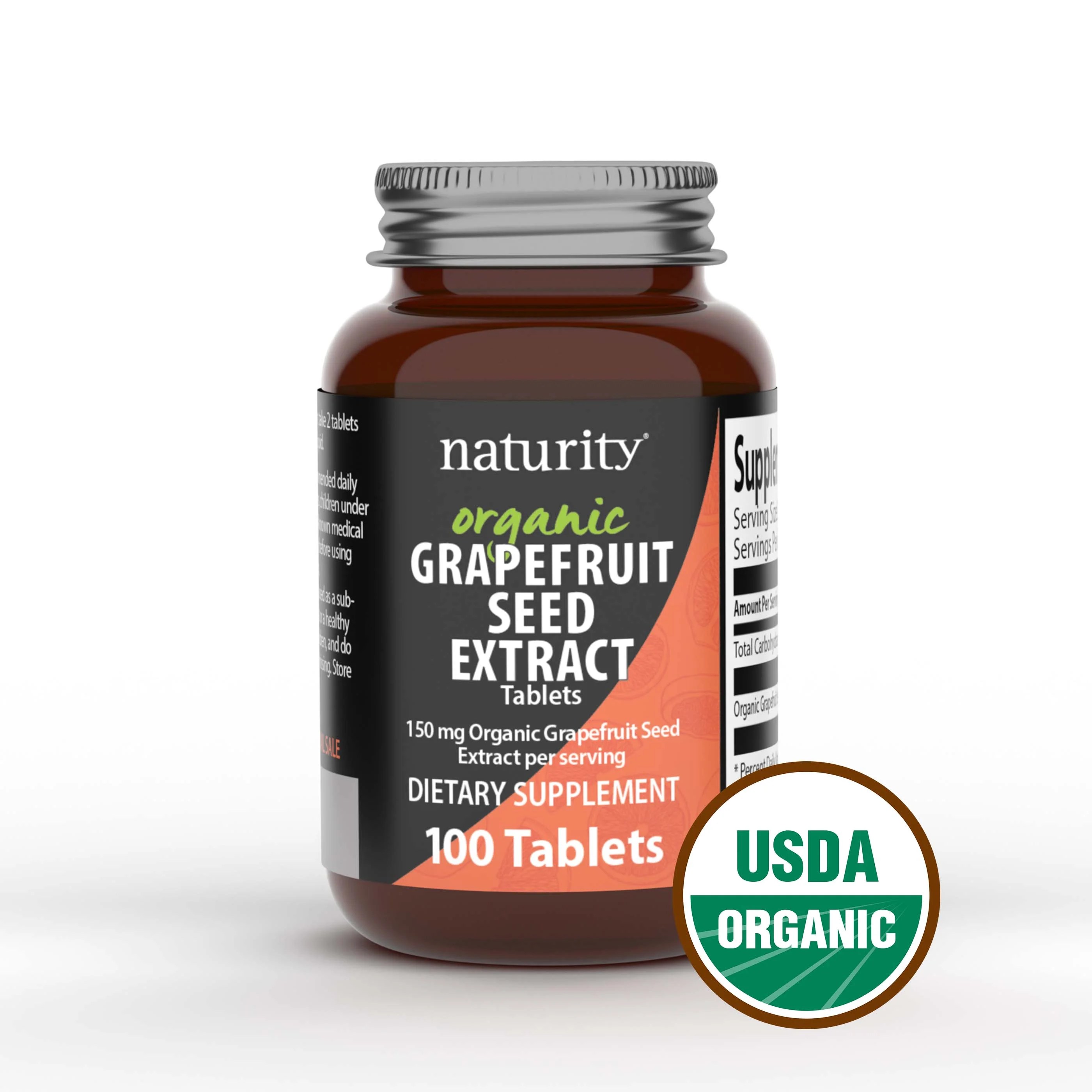 Naturity Organic Grapefruit Seed Extract Tablets (150mg Organic