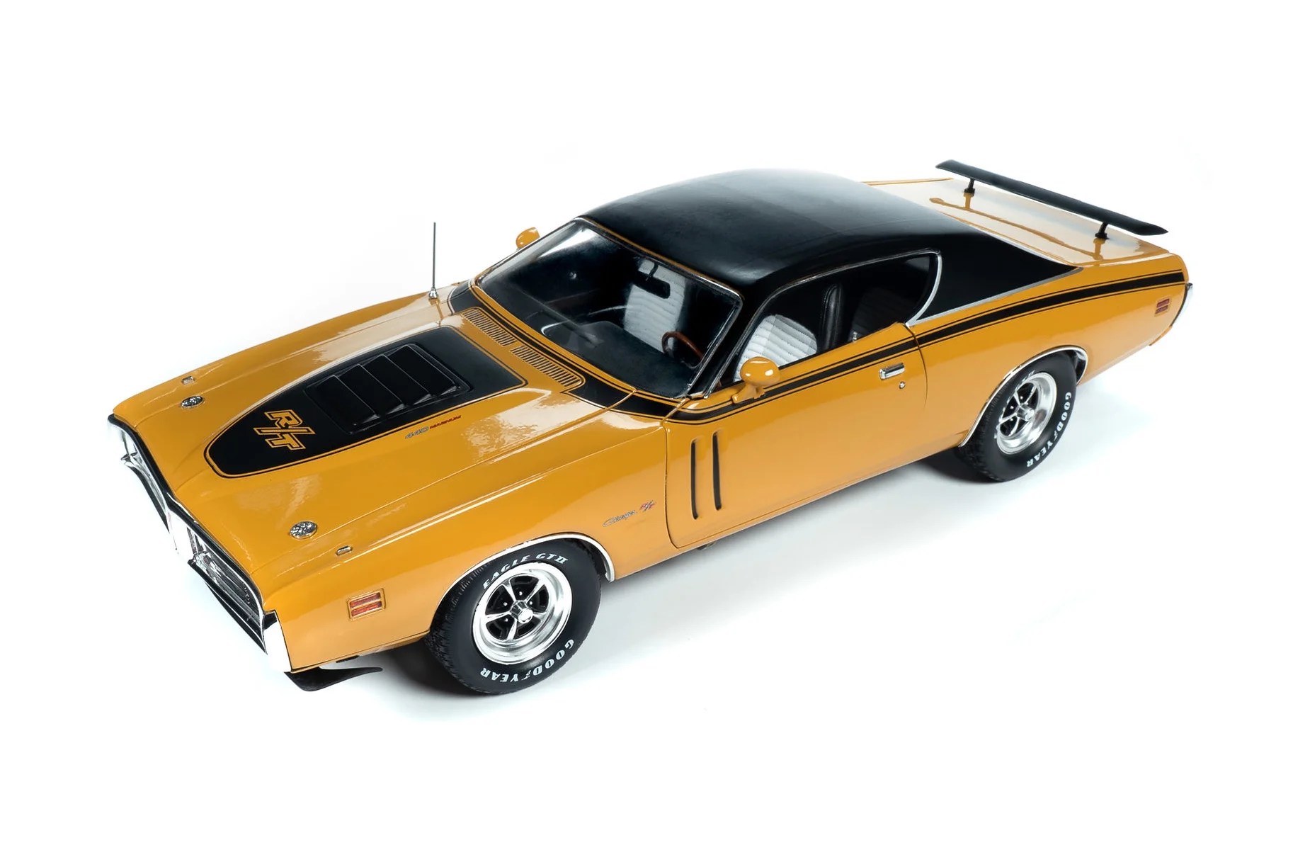 1971 Dodge Charger R/T HardTop, Butterscotch Orange with Black Top