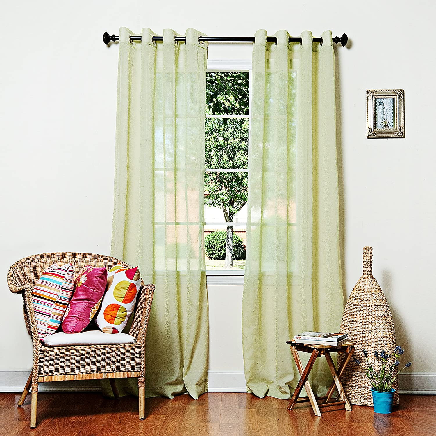 Best Home Fashion Closeout Crushed Voile Sheer Curtains Antique