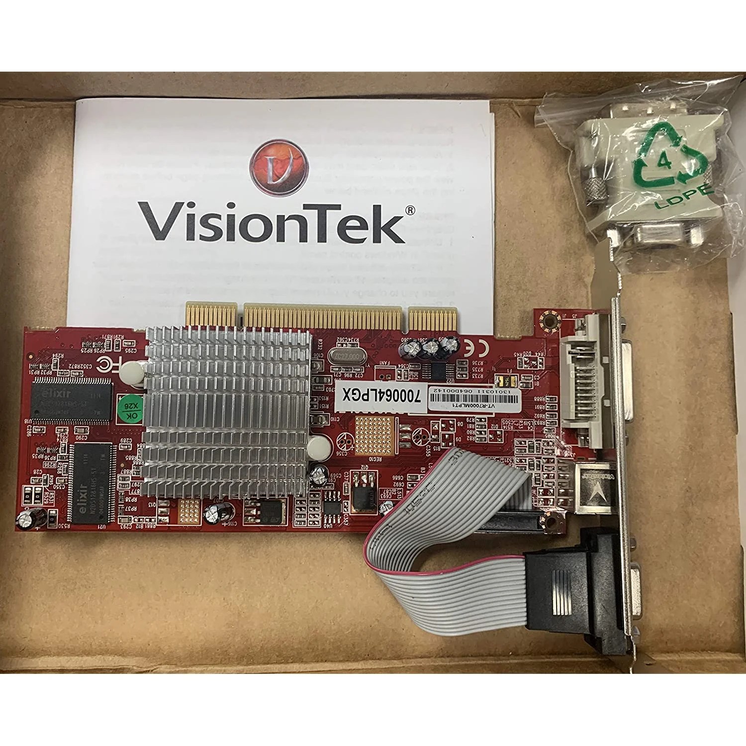 VISIONTEK Radeon 7000 64MB pci DDR vga/dvi/tvout video