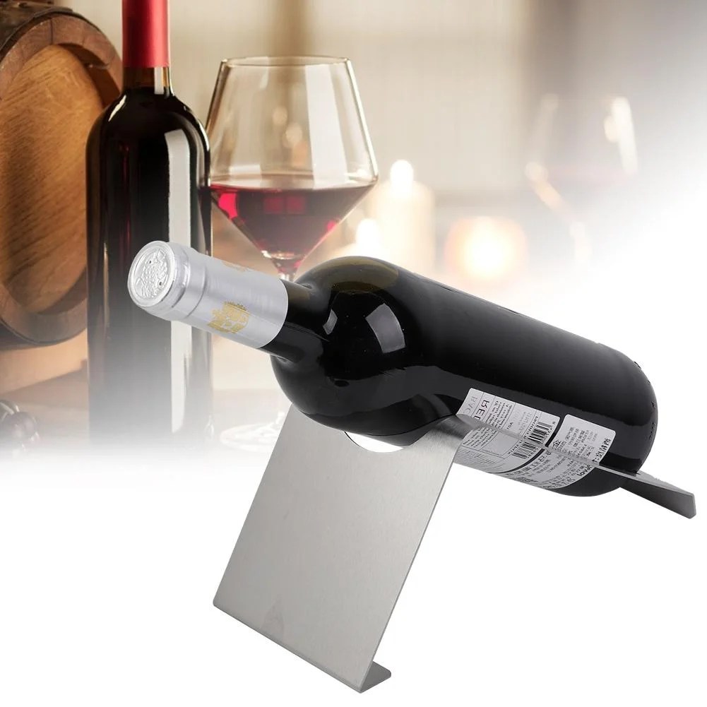 LYUMO Stainless Steel Single Wine Bottle Rack Holder Display , Wine