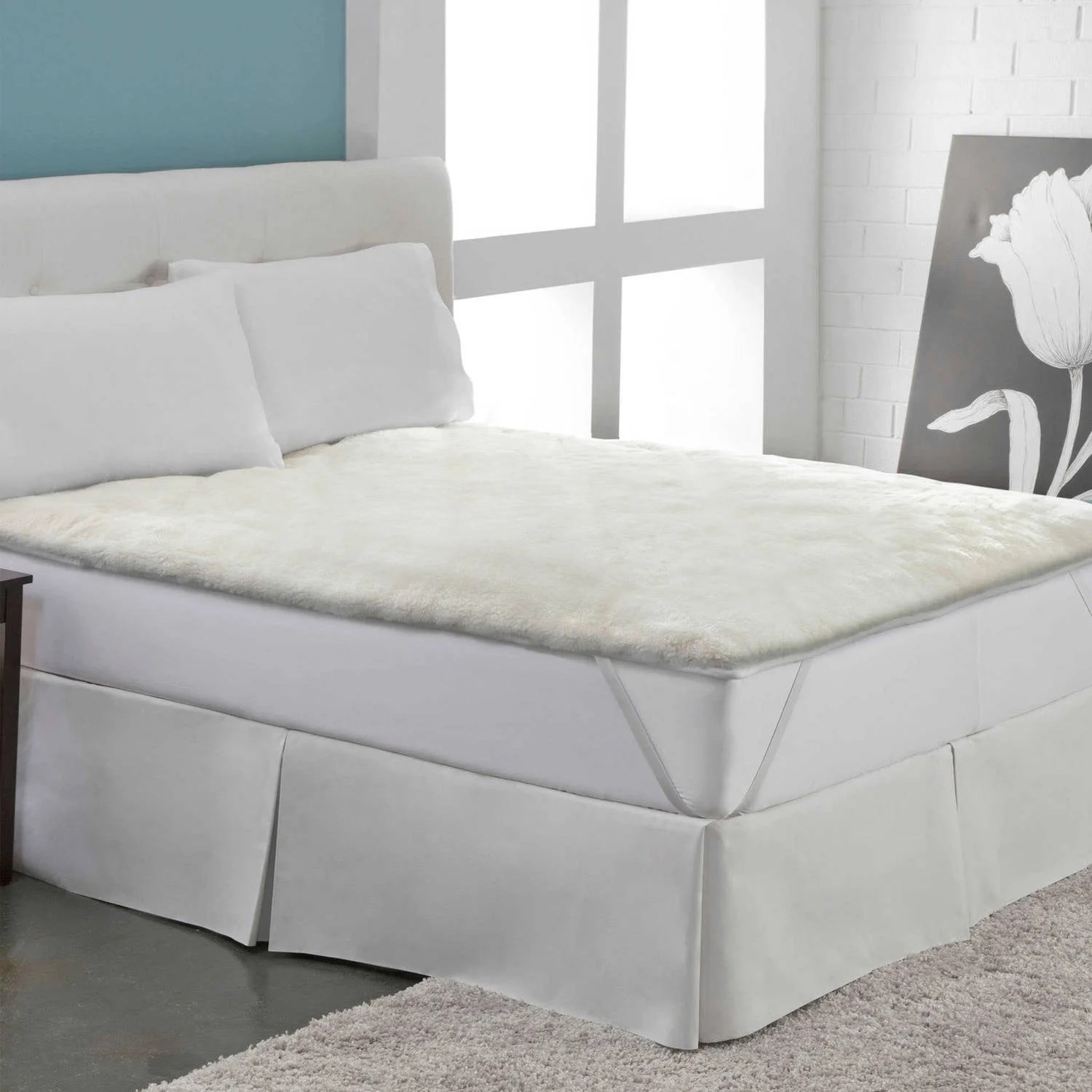 "Warm Ultra Soft Plush Sherpa Mattress Bed Pad"