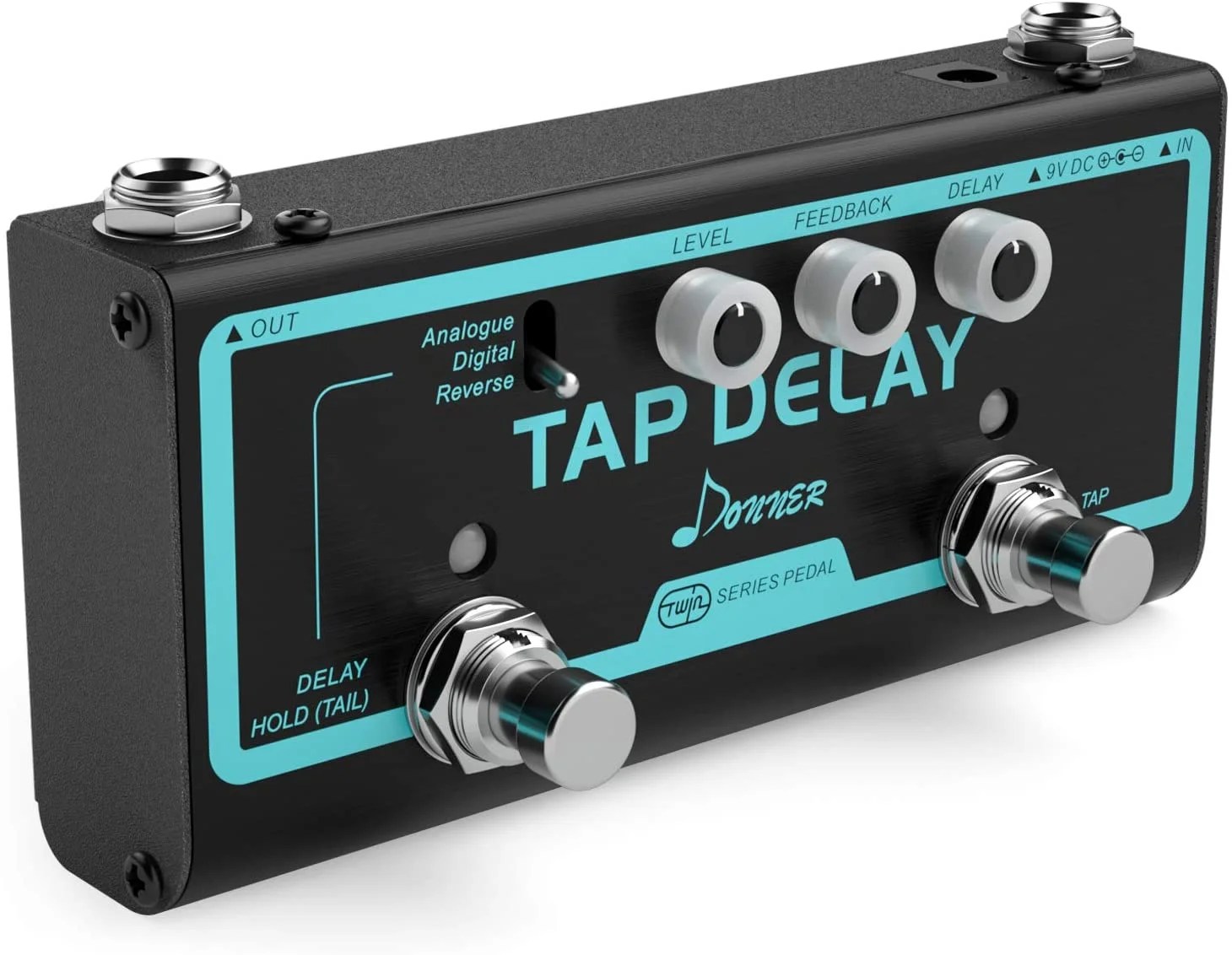 Donner Tap Delay Guitar Effect Pedal, 3 Delay Modes Digital Reverse