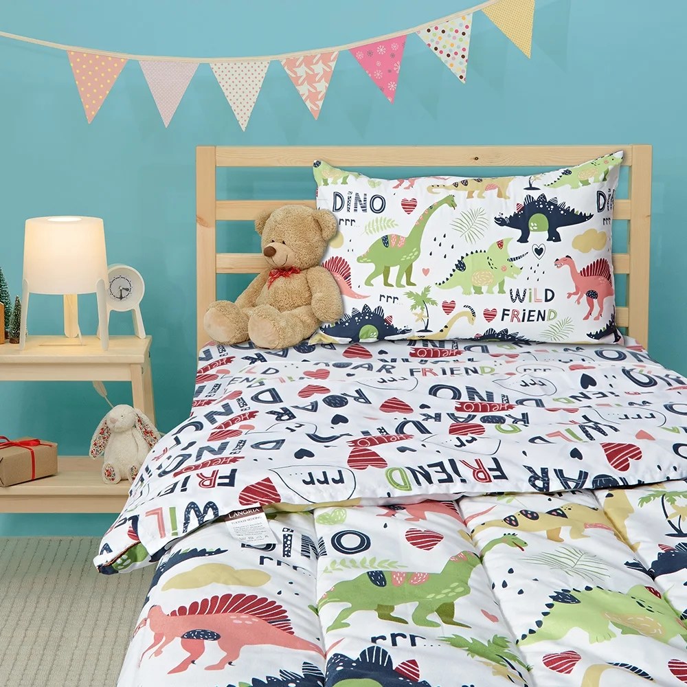 Bed Sheet,4Piece DinosaurThemed Toddler Bedding Set , Cartoon Print Bed Sheet,4Piece DinosaurThemed Toddler Bedding Set , Cartoon Print
