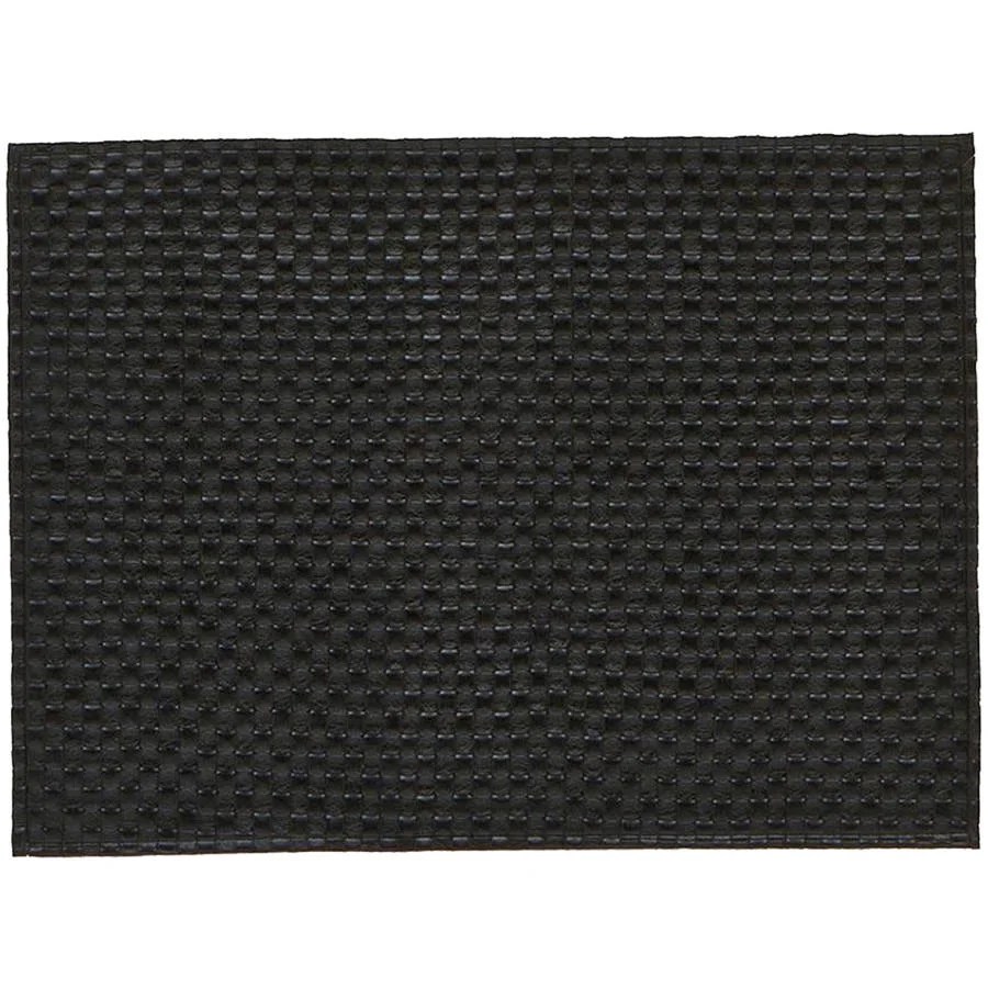 Faux Leather 13" x 18" Black Placemat