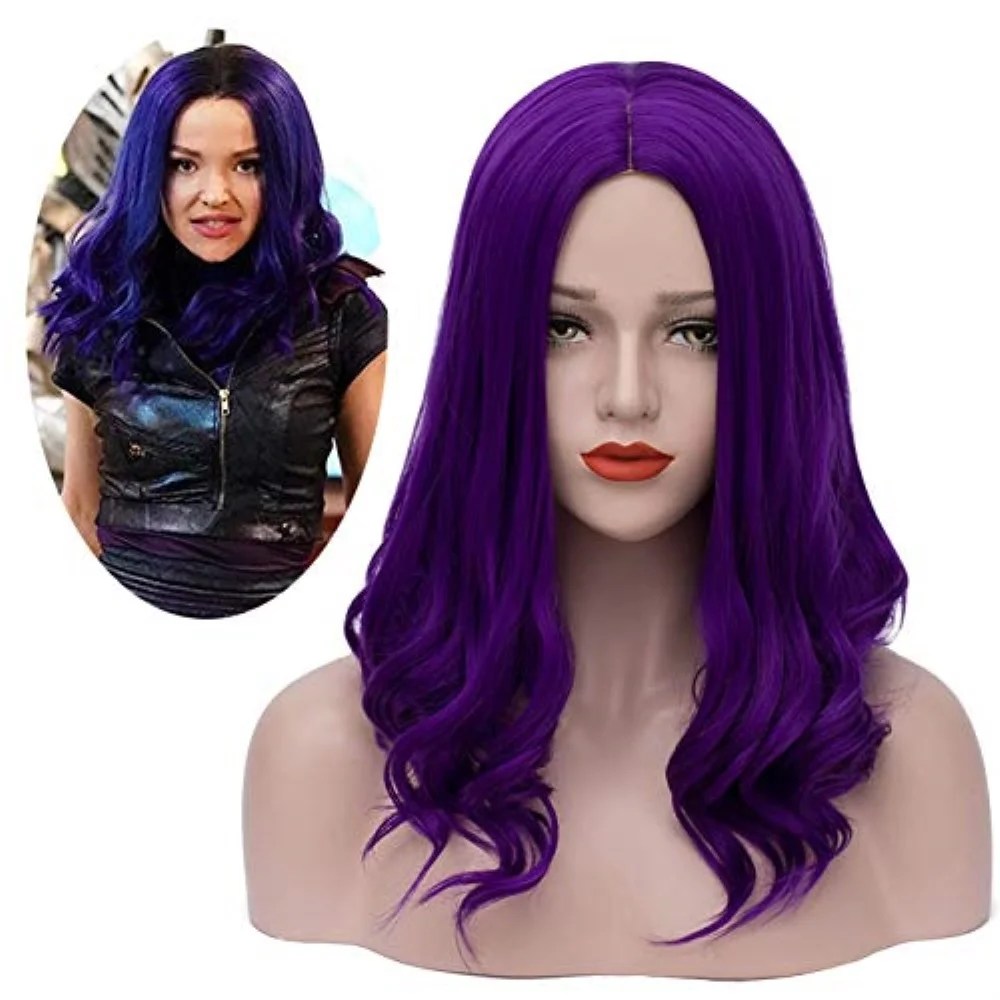 mersi mal wig cosplay costume long purple wigs halloween costumes for