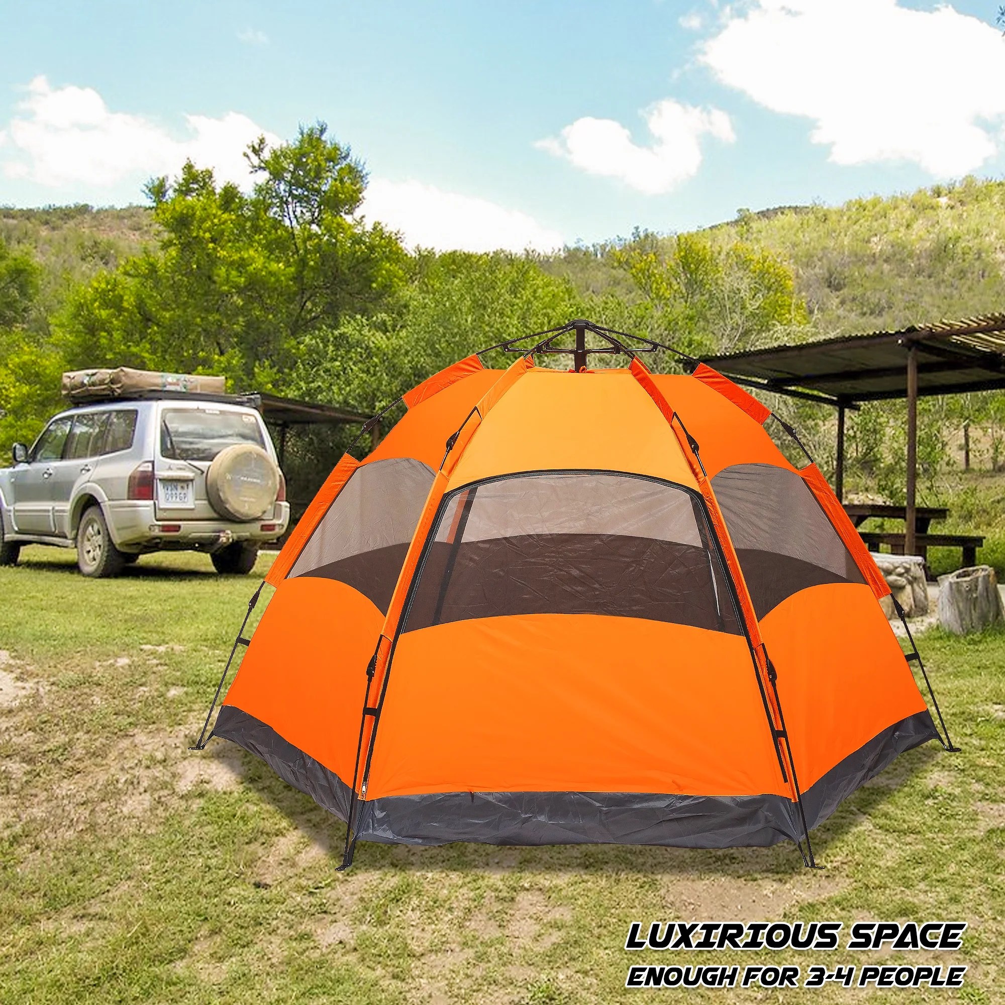BornTech Easy Setup Waterproof Camping Tent Light Weight Instant Pop Up