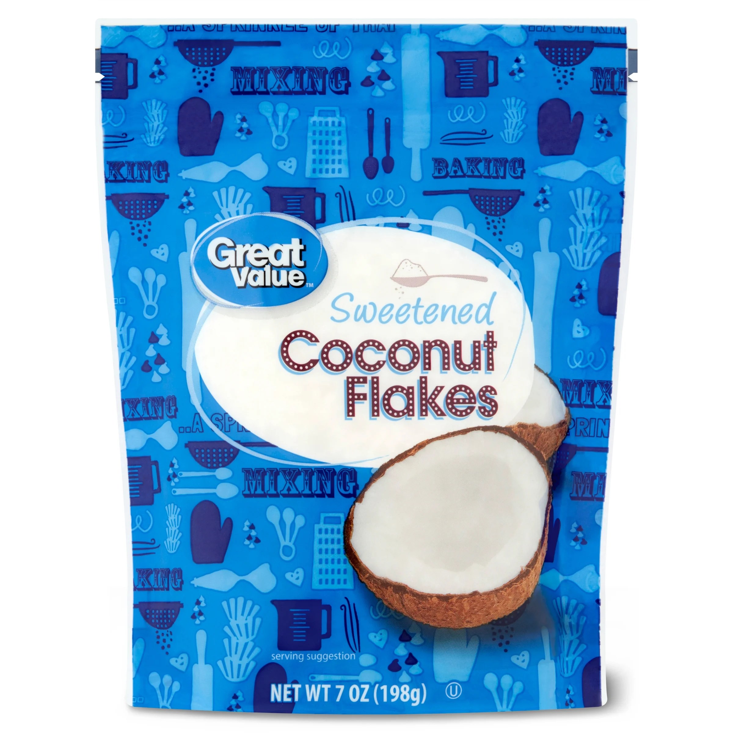 Great Value Sweetened Coconut Flakes, 7 oz