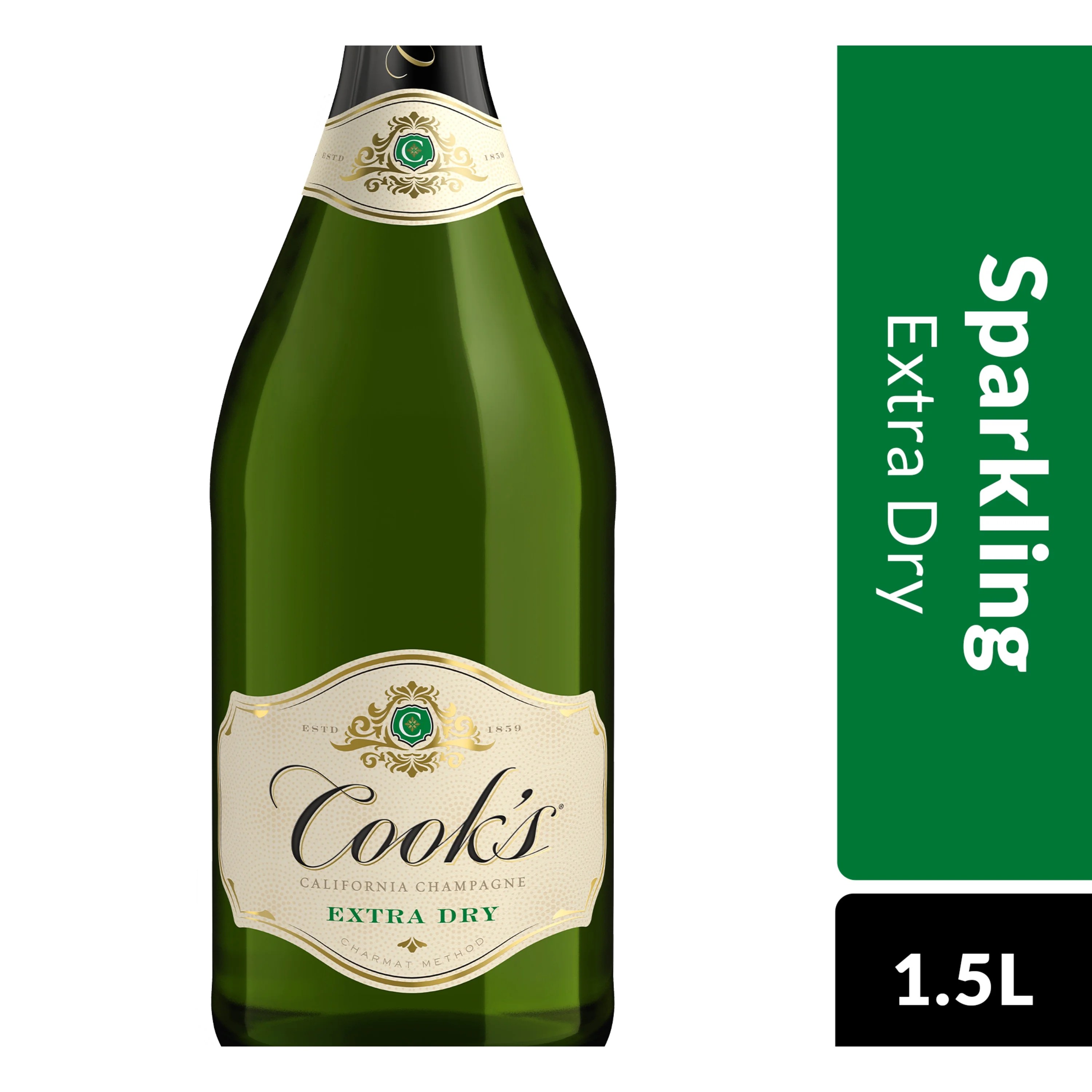 Cook's California Champagne Extra Dry White Sparkling Wine, 1.5 L